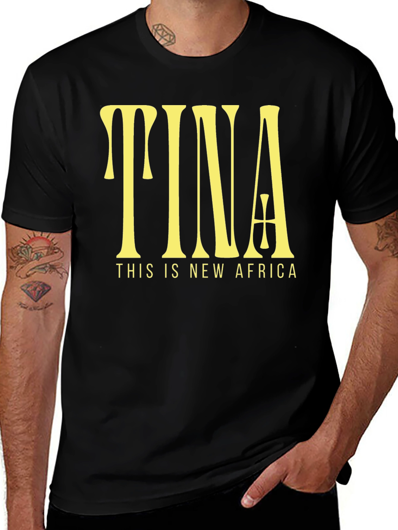 Variant 20 of TINA This is New Africa Black Graphic Tee