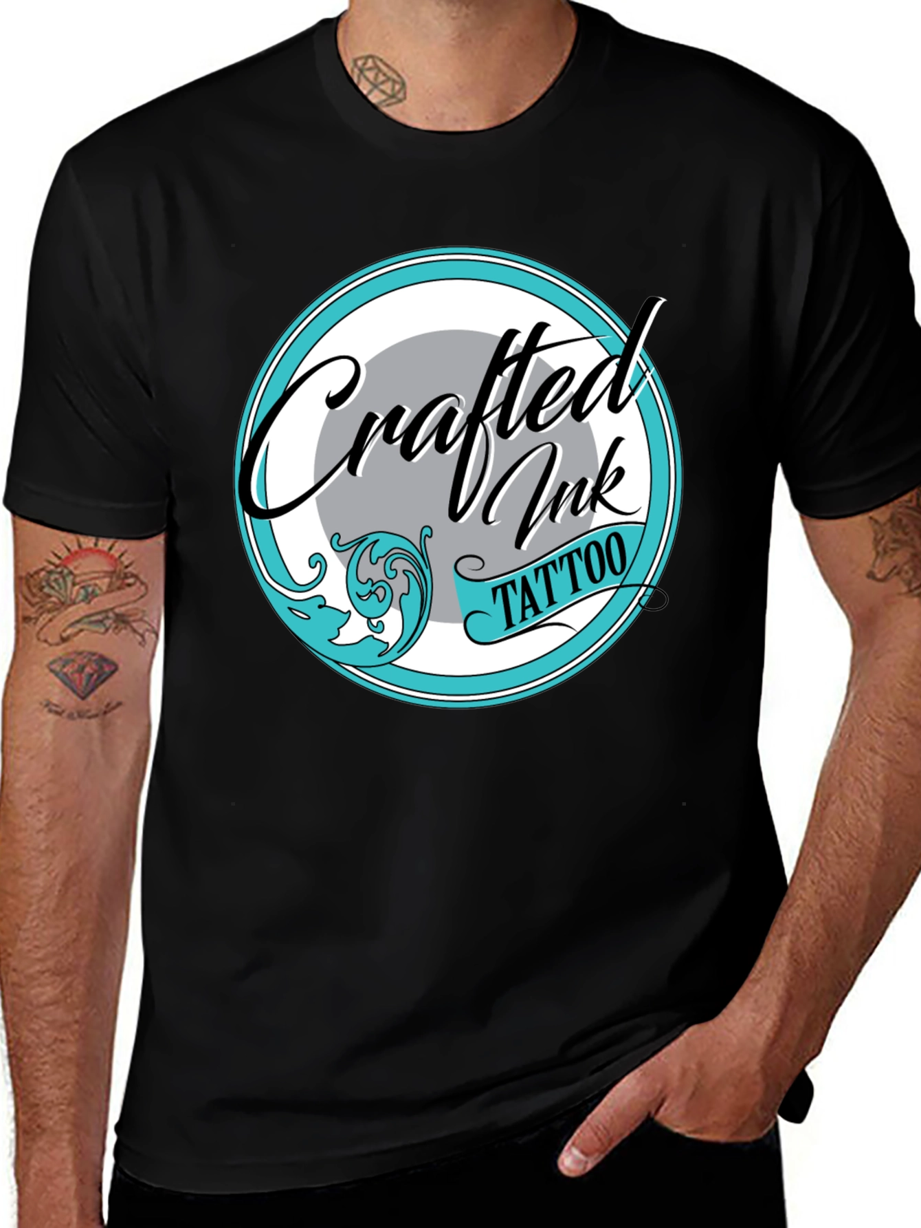 Crafted Ink Tattoo Tee - Stylish Graphic Print Shirt