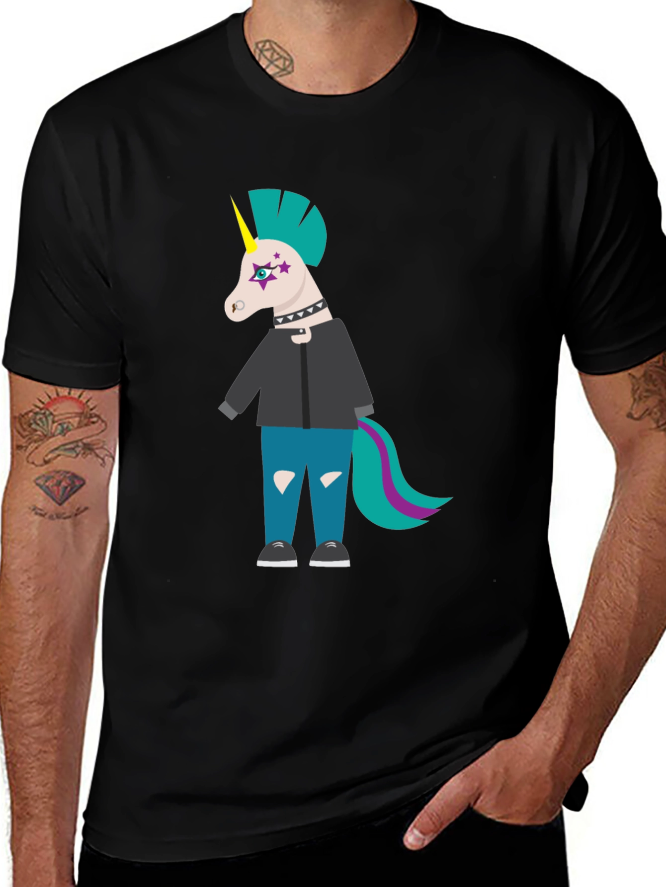 Variant 13 of Unicorn Punk T-Shirt - Graphic Tee