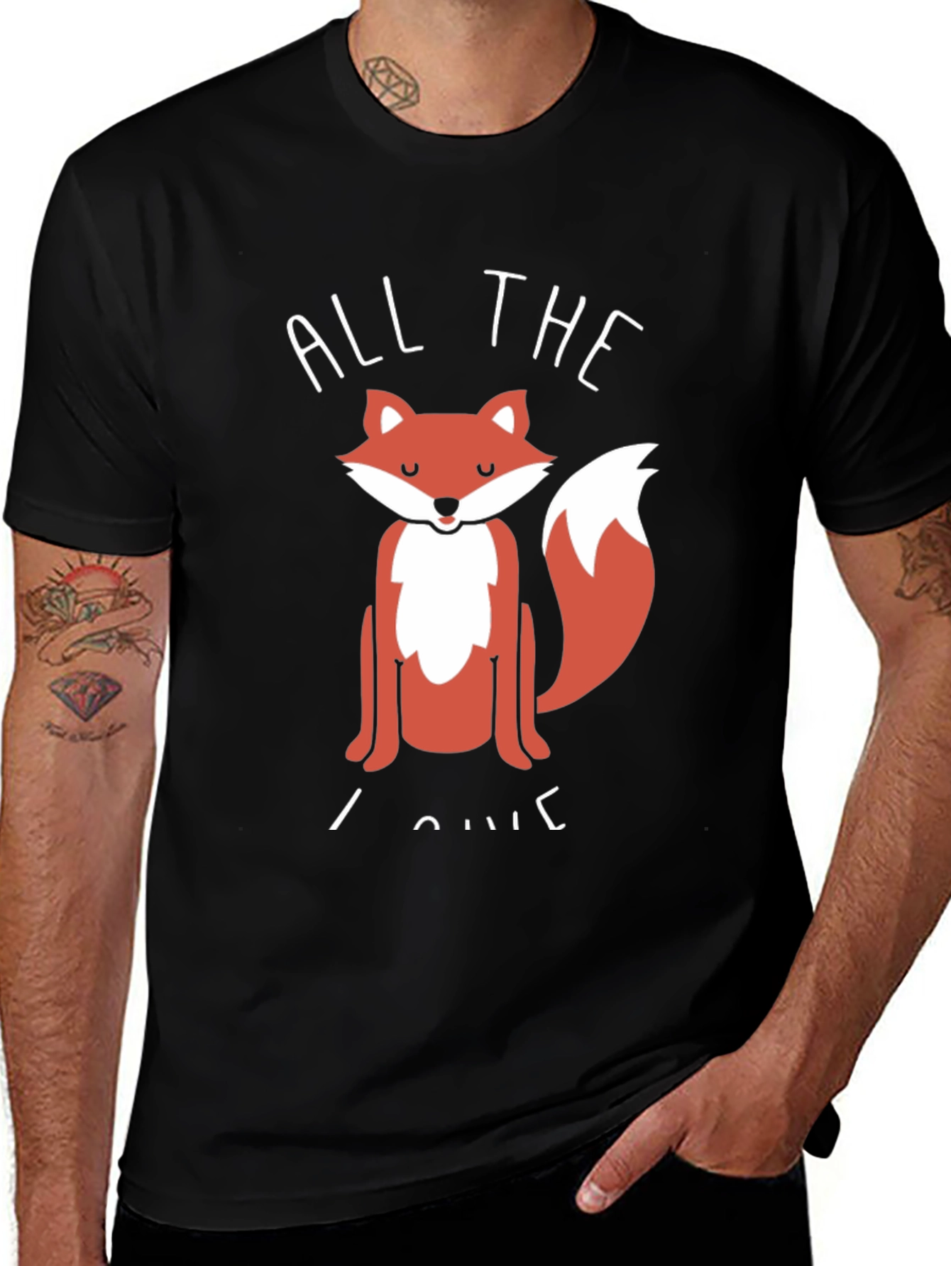 Variant 20 of All The Fox I Give Black Graphic Tee