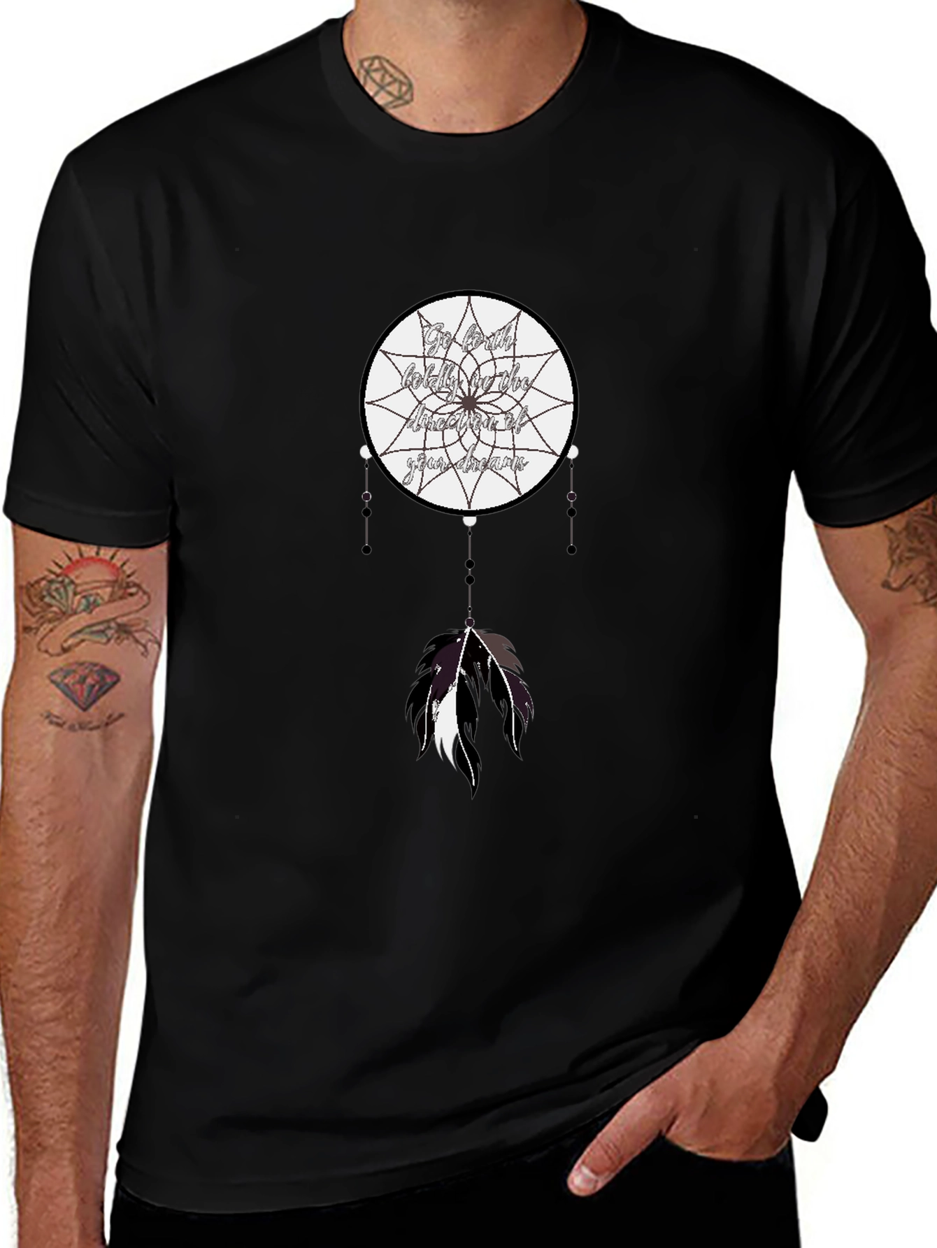 Variant 29 of Dreamcatcher Graphic Tee -  Black T-Shirt