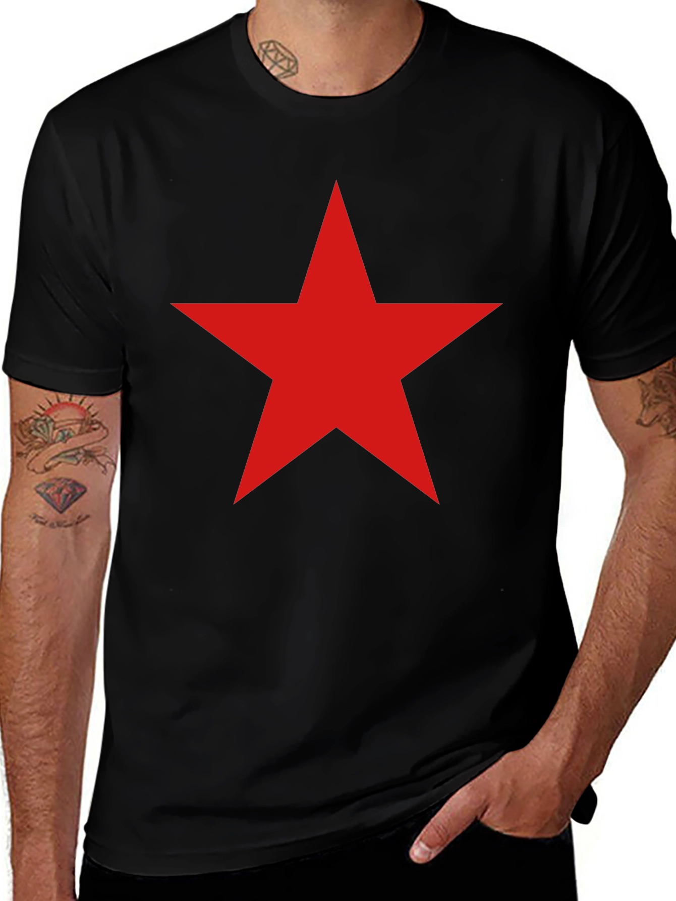 Variant 26 of Red Star Graphic T-Shirt - Casual Wear