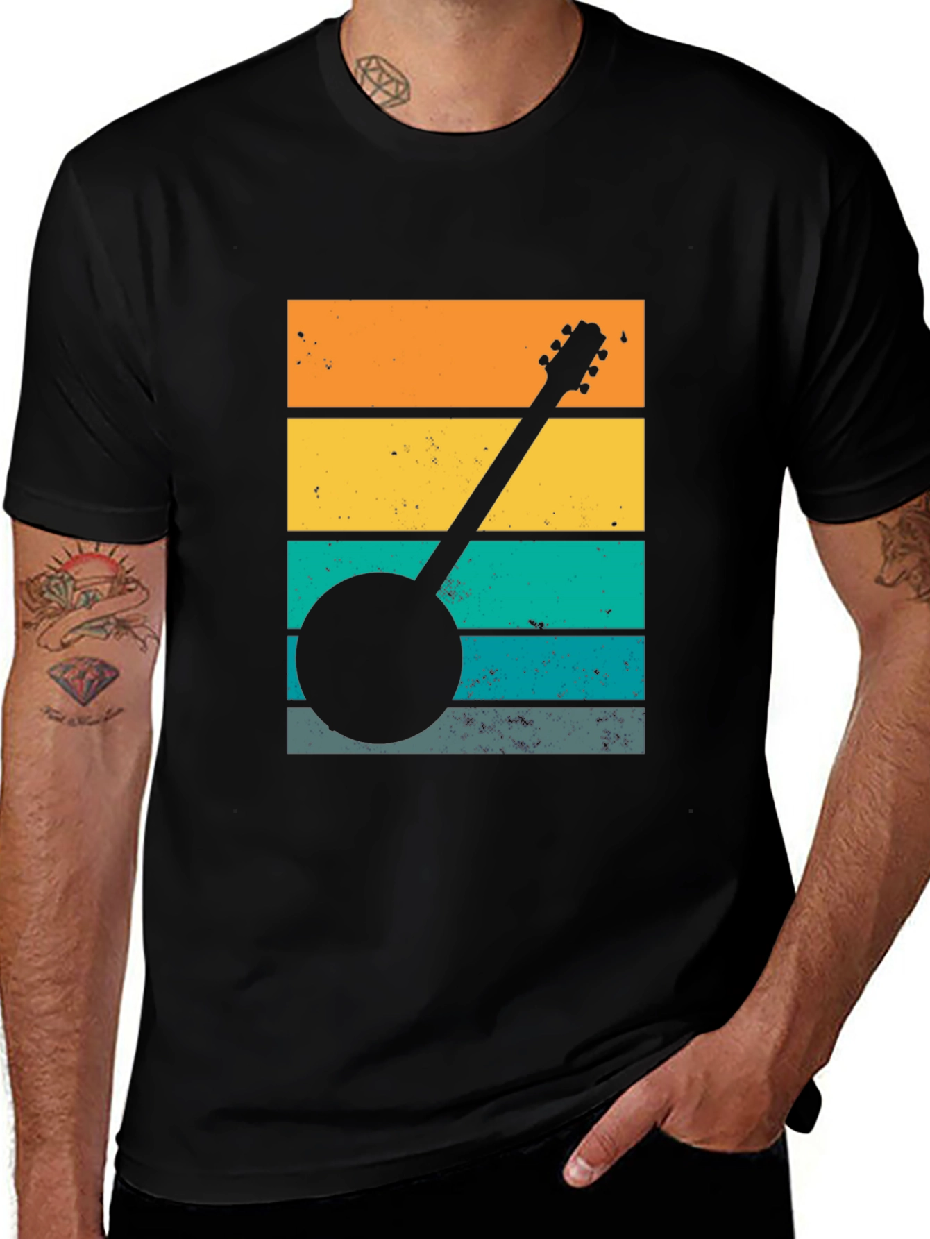 Variant 25 of Retro Banjo Sunset T-Shirt