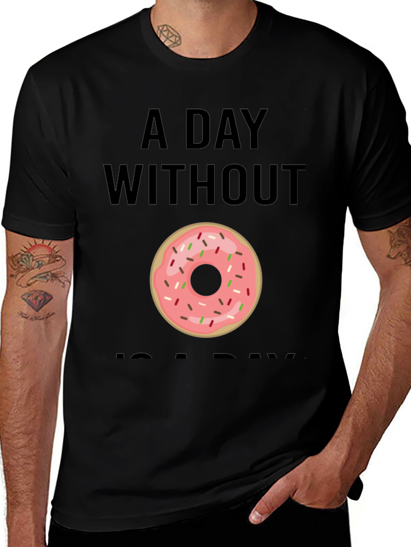 Variant 24 of Donut Graphic T-Shirt - A Day Without Donuts