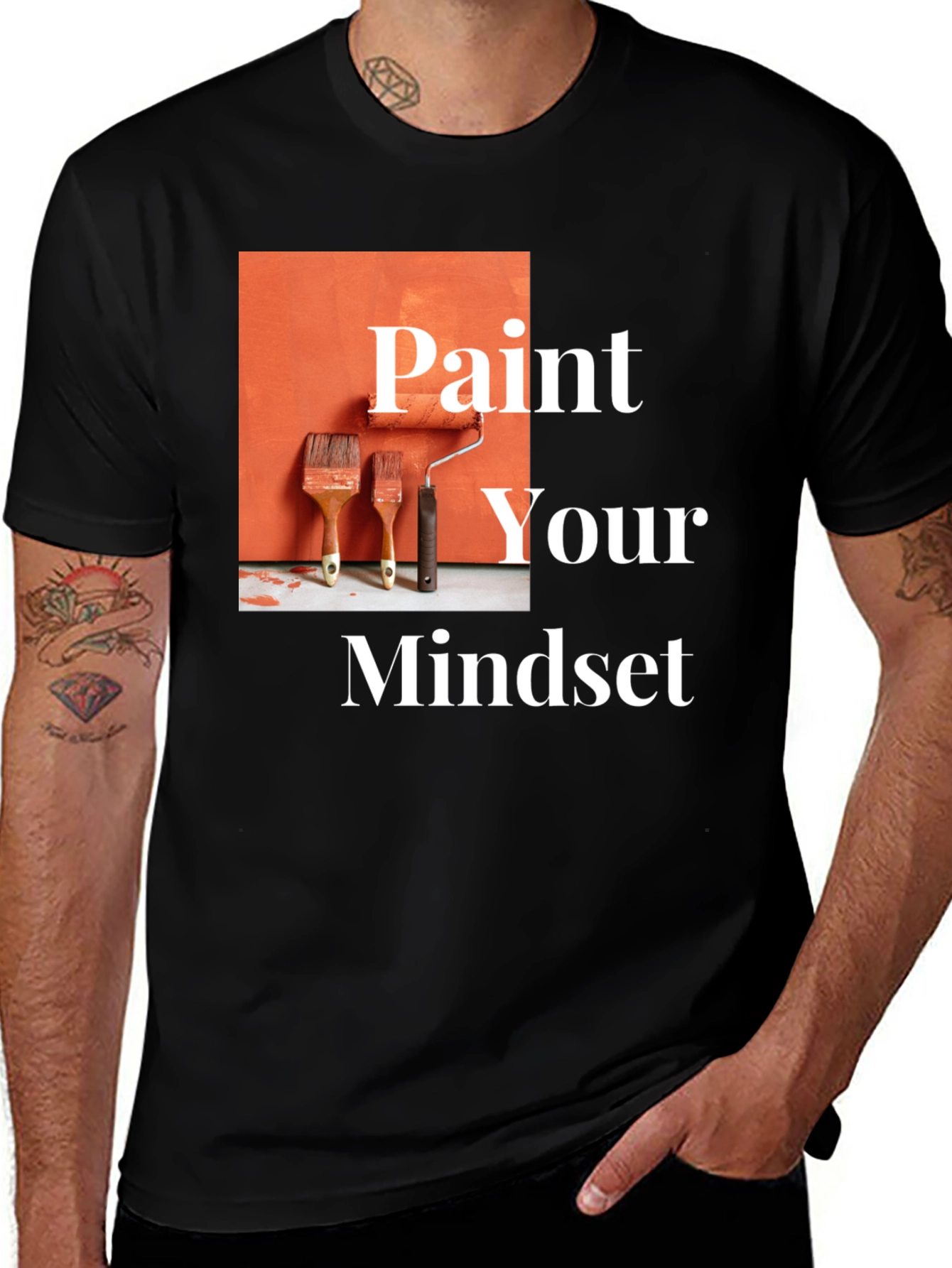 Variant 10 of Paint Your Mindset Graphic Tee - Black