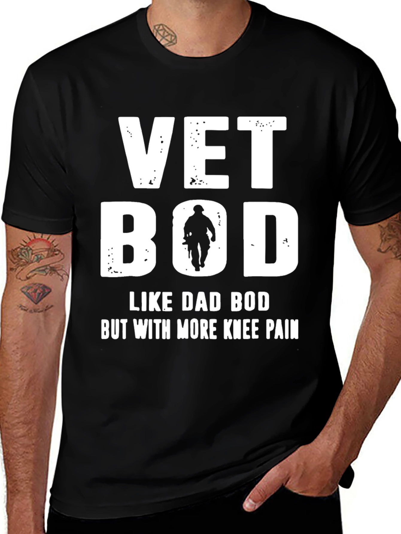 Variant 22 of Vet Bod T-Shirt: Dad Bod with More Knee Pain