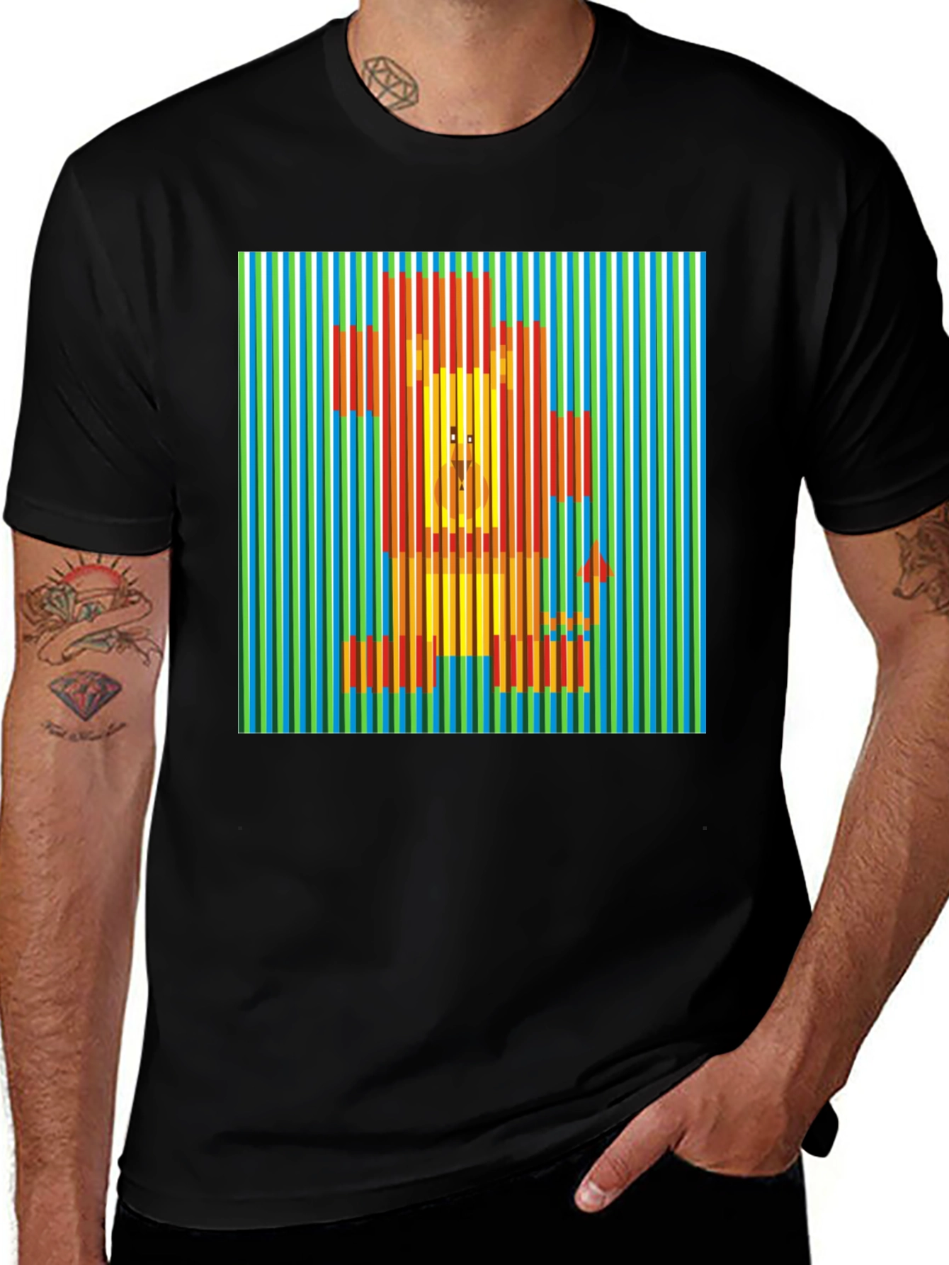 Variant 26 of Lion Illusion Graphic T-Shirt - Stylish & Unique
