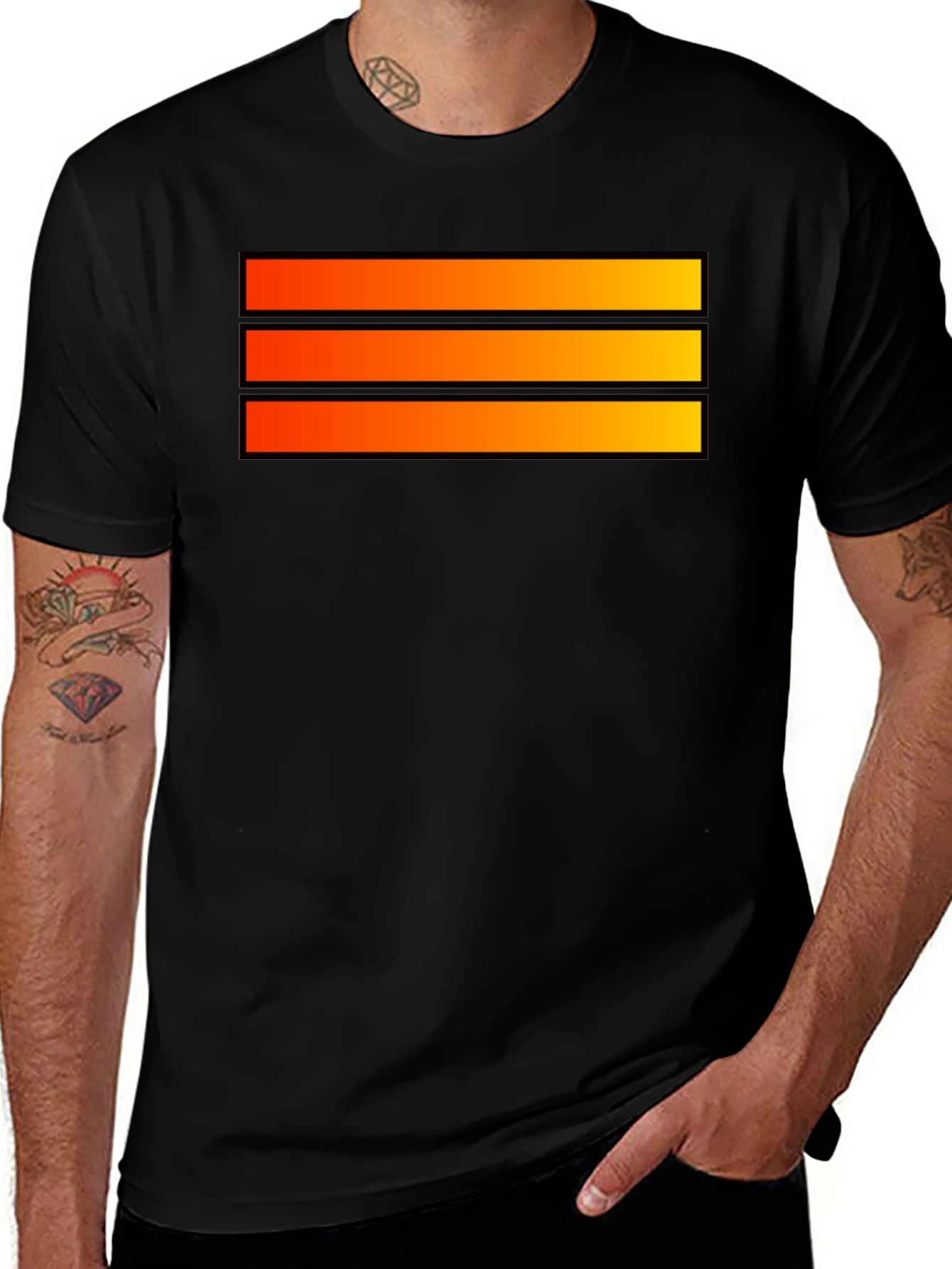 Variant 12 of Striped Graphic Tee - Casual Style