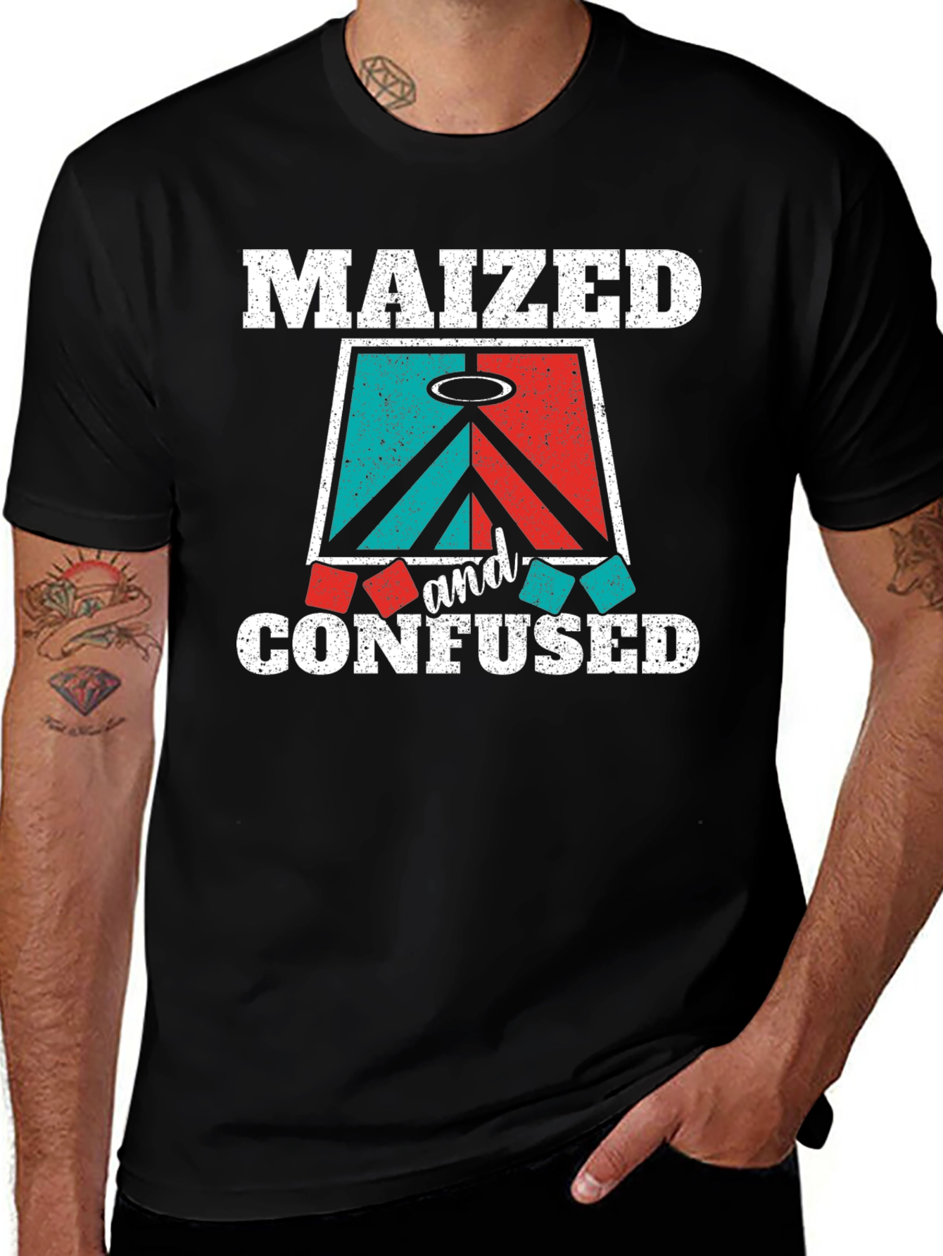 Maized & Confused Cornhole Graphic Tee