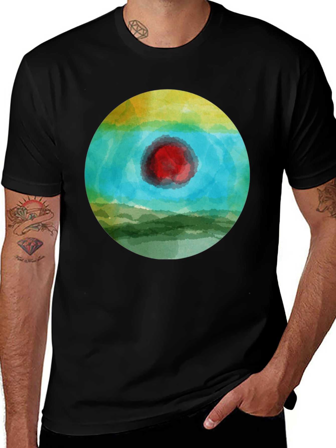 Abstract Watercolor T-Shirt - Artistic Graphic Tee