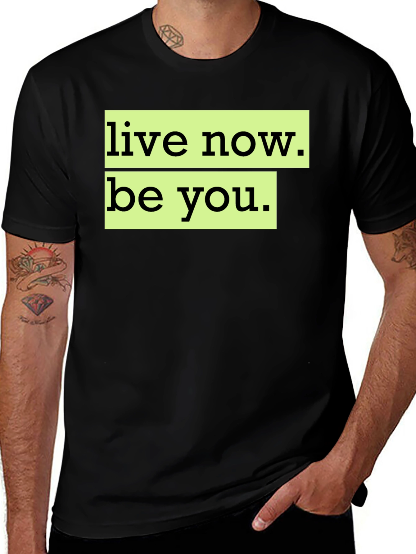 Variant 27 of Live Now Be You - Black T-Shirt