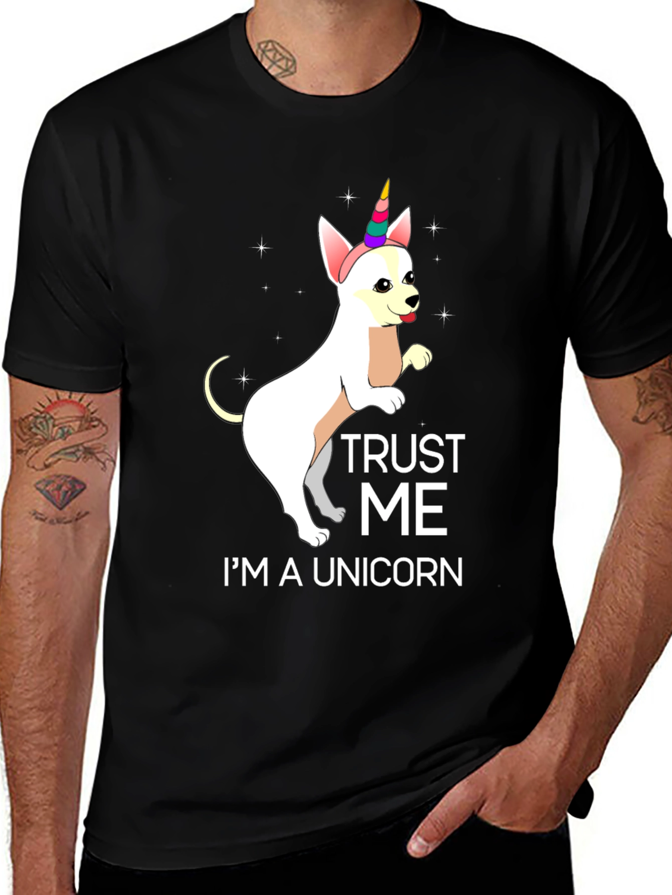 Variant 24 of Trust Me I'm A Unicorn Dog Graphic T-Shirt
