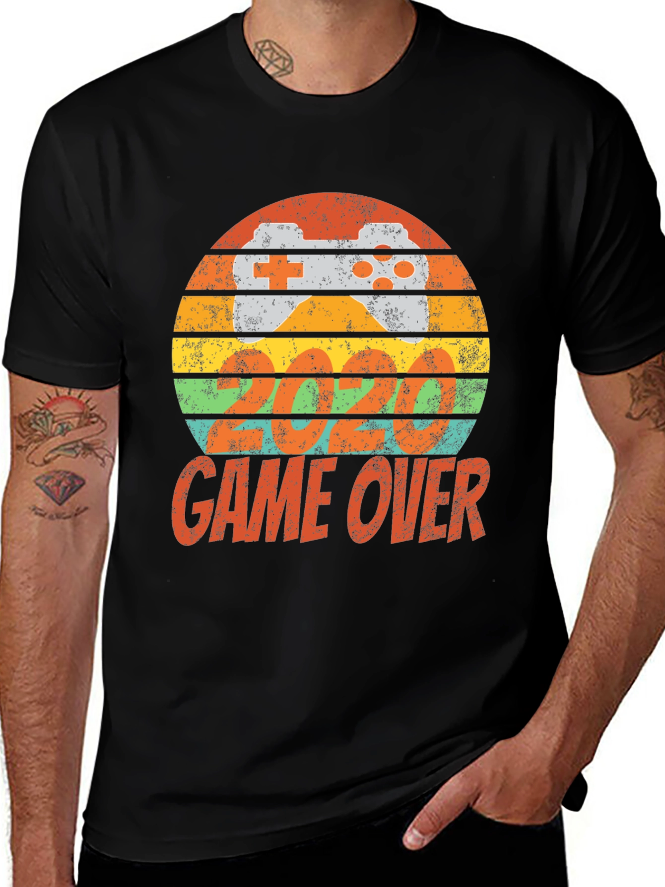 Variant 11 of Retro Gamer Tee - Game Over Design