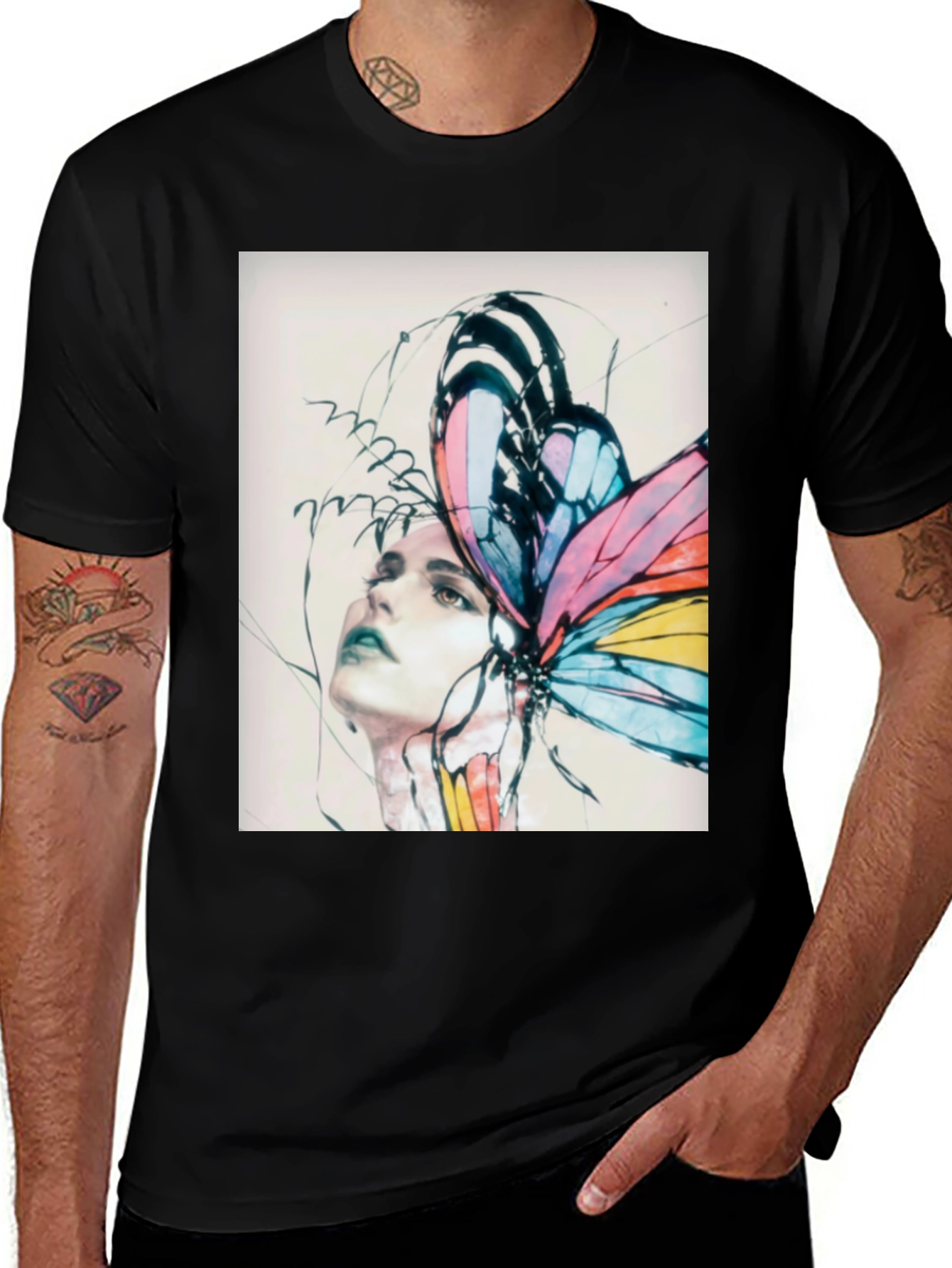 Variant 19 of Butterfly Woman Graphic Tee