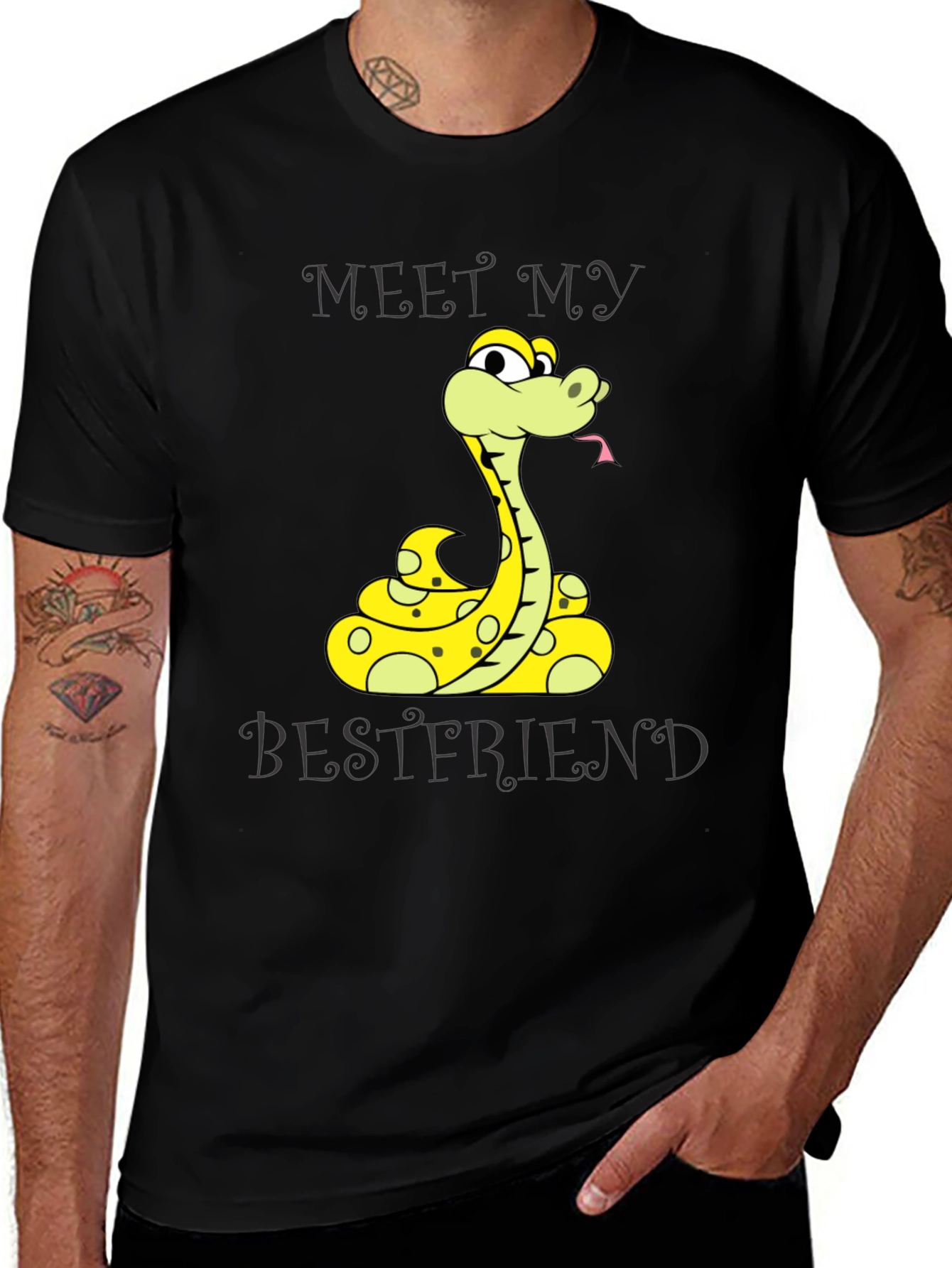 Variant 29 of Meet My Bestfriend Snake Graphic T-Shirt