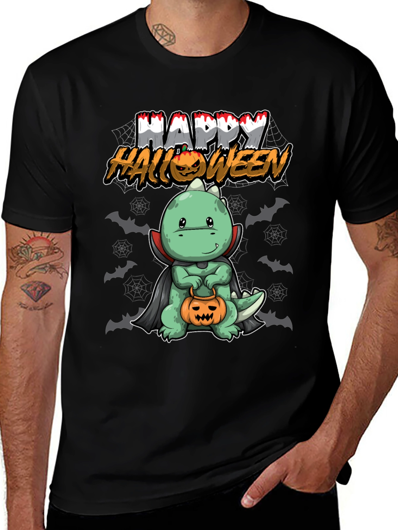 Variant 11 of Happy Halloween Dinosaur T-Shirt