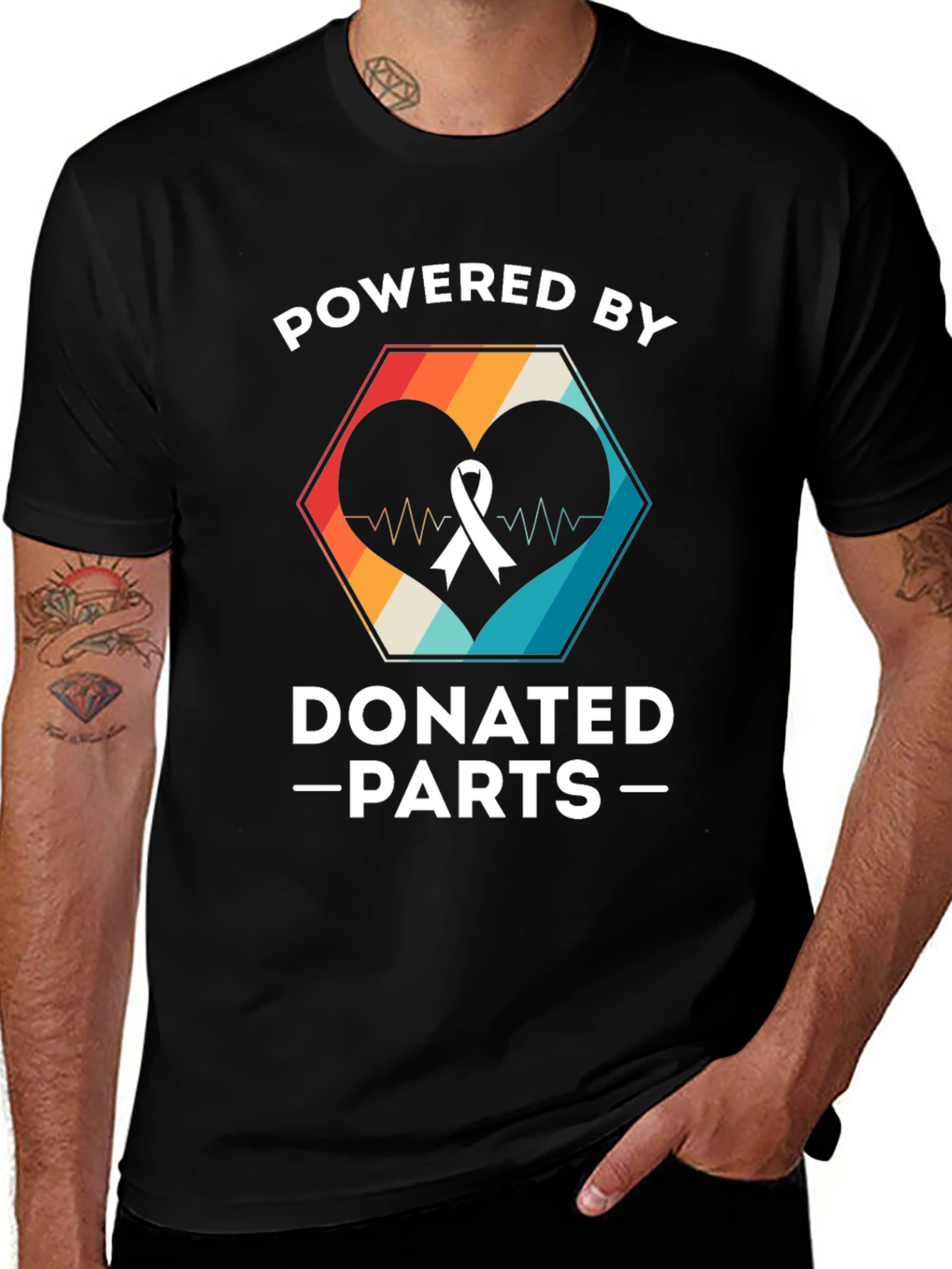Variant 8 of Powered By Donated Parts T-Shirt