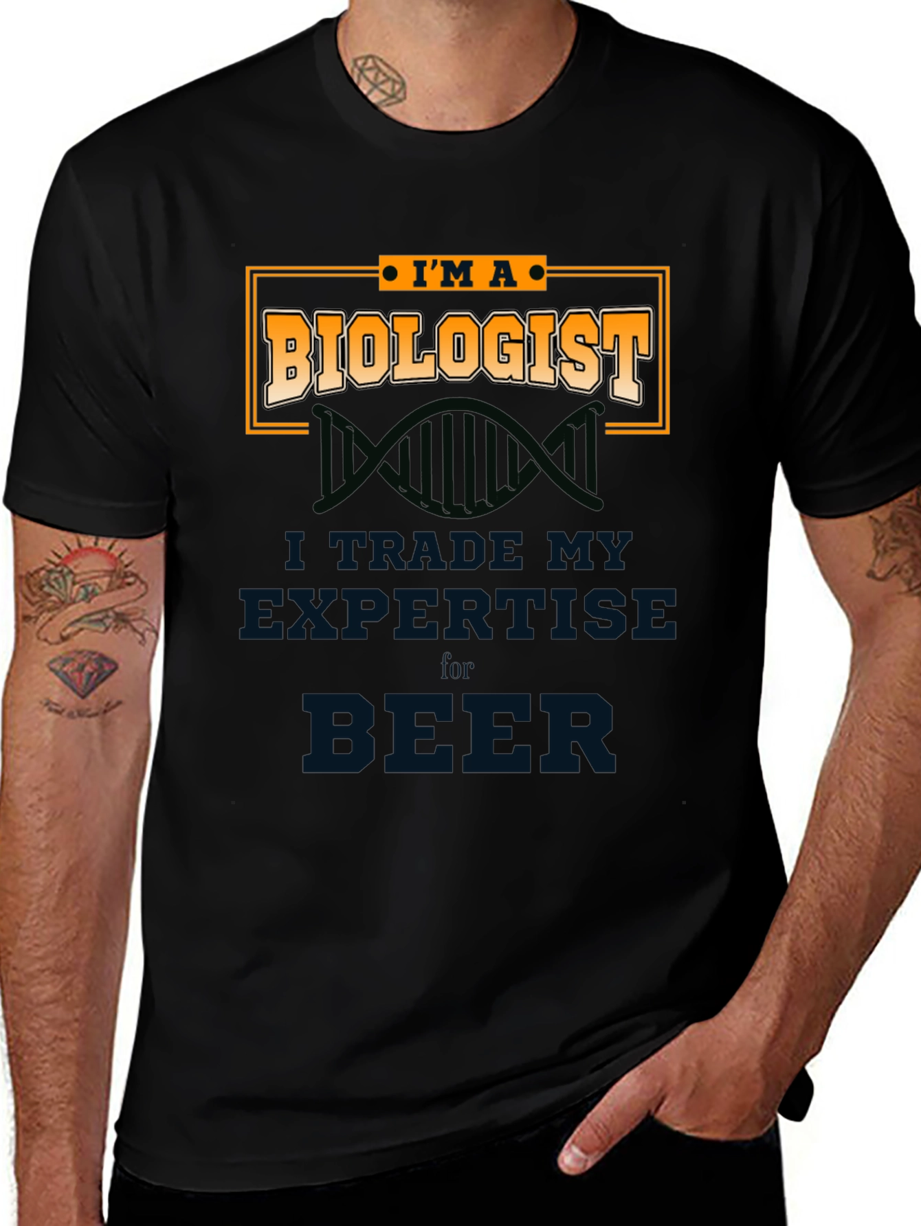 Variant 24 of Biologist T-Shirt - Trade Expertise for Beer