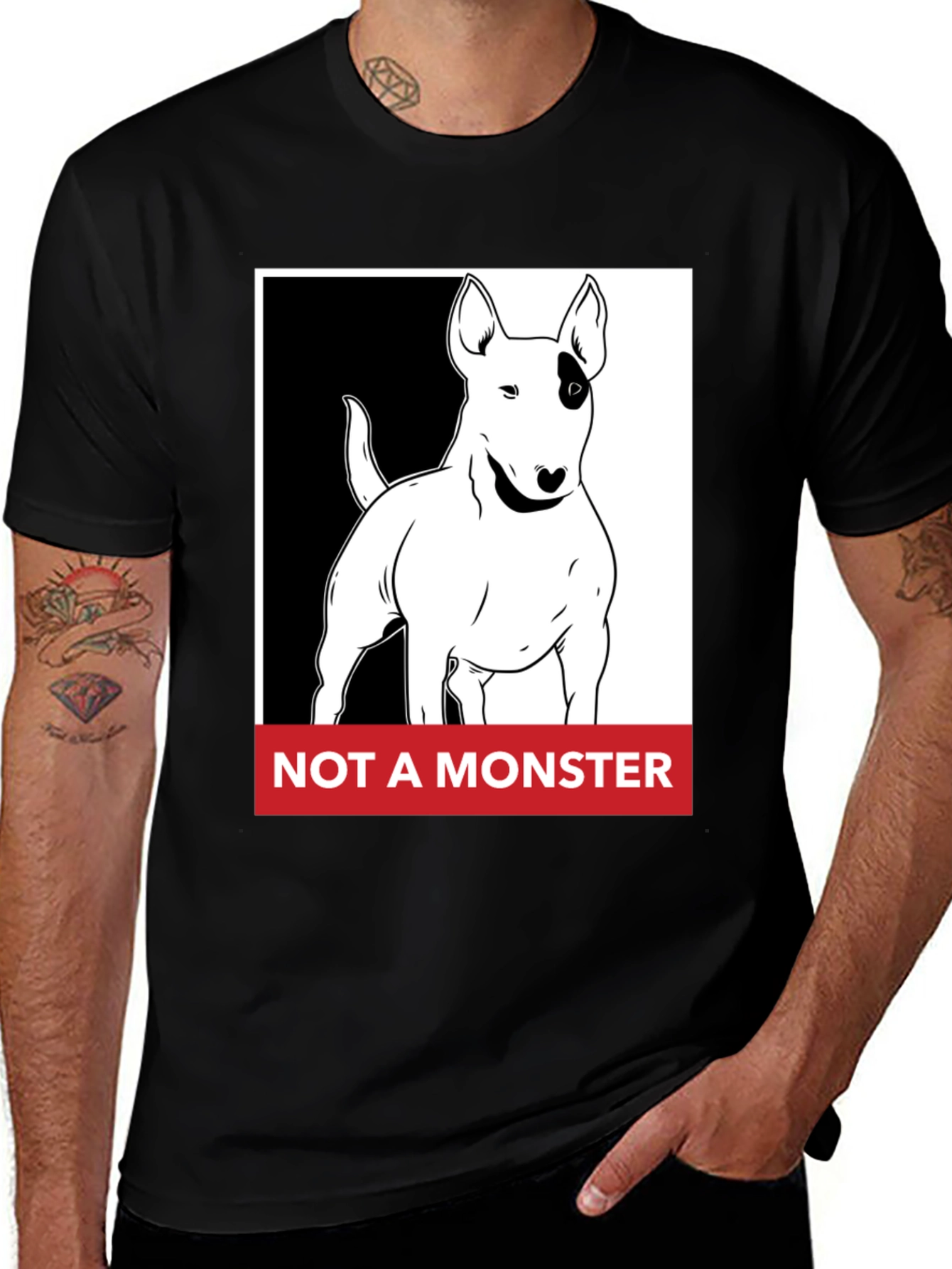 Variant 15 of Not A Monster Bull Terrier Graphic T-Shirt