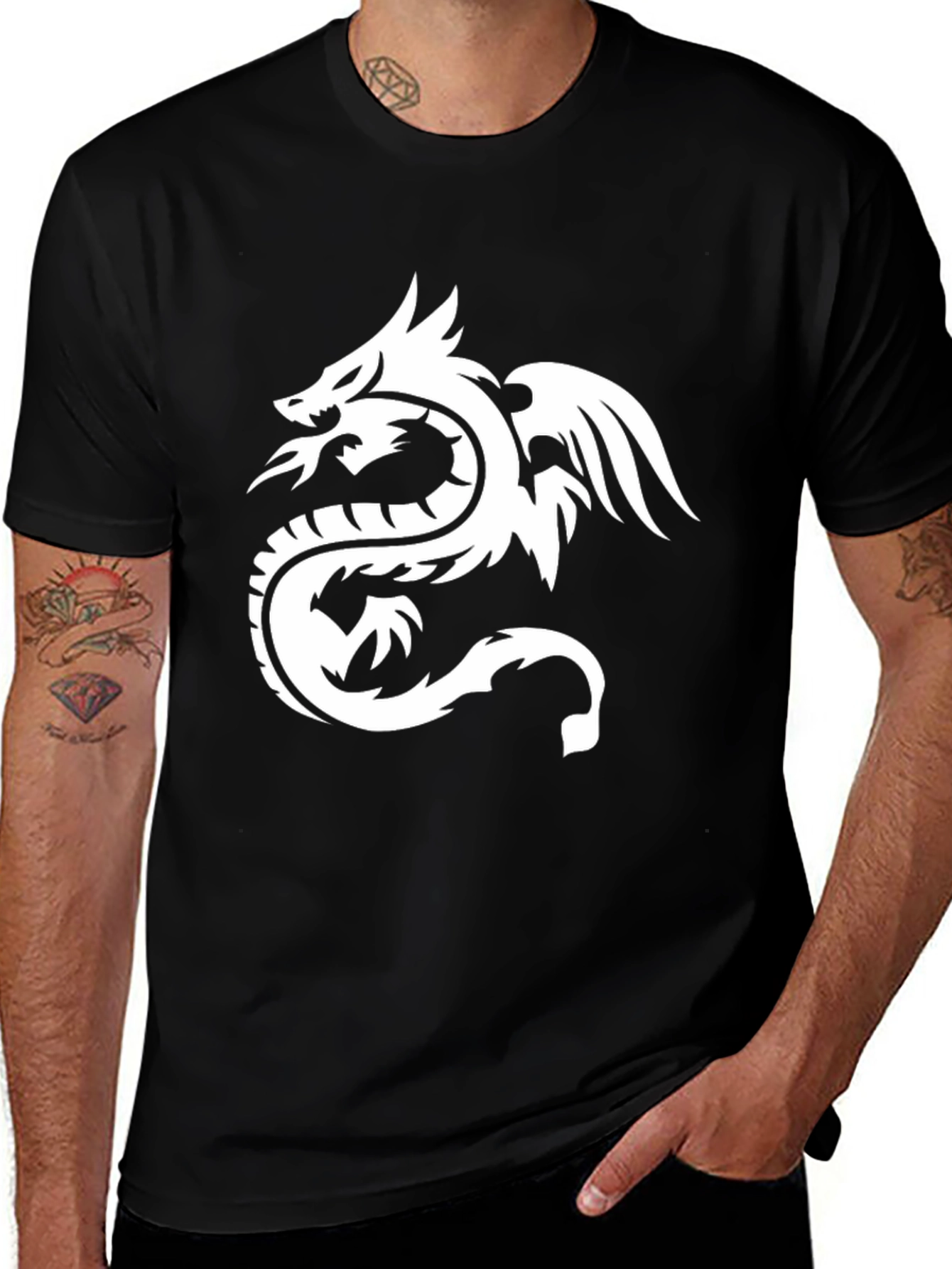 Variant 28 of Dragon Graphic T-Shirt - Stylish Men's Tee