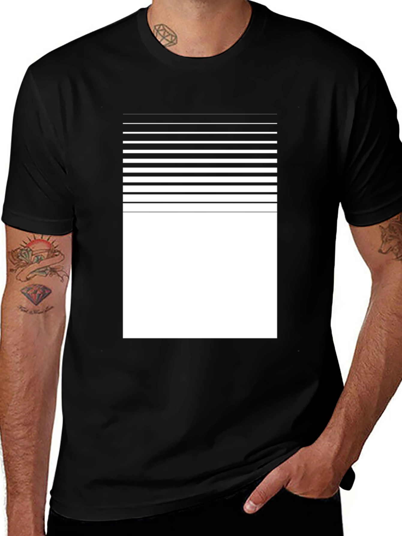 Variant 26 of Modern Stripe Block T-Shirt