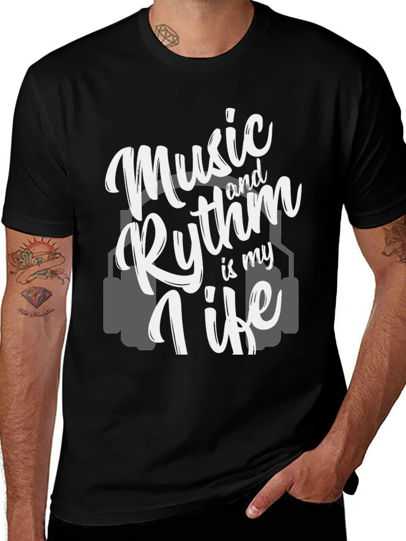 Variant 5 of Music Rhythm Life Graphic T-Shirt