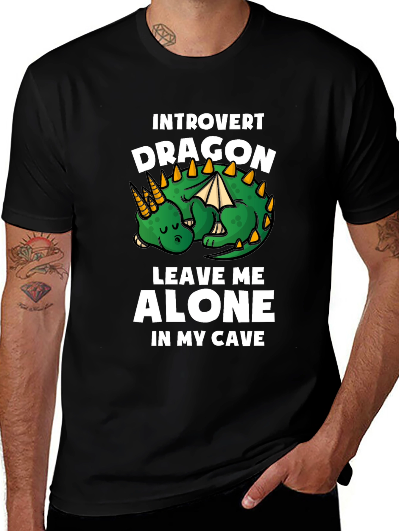 Variant 20 of Introvert Dragon T-Shirt - Leave Me Alone