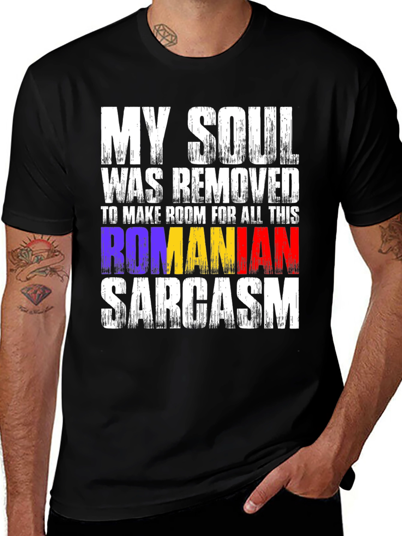 Variant 5 of Romanian Sarcasm T-Shirt - Funny Graphic Tee