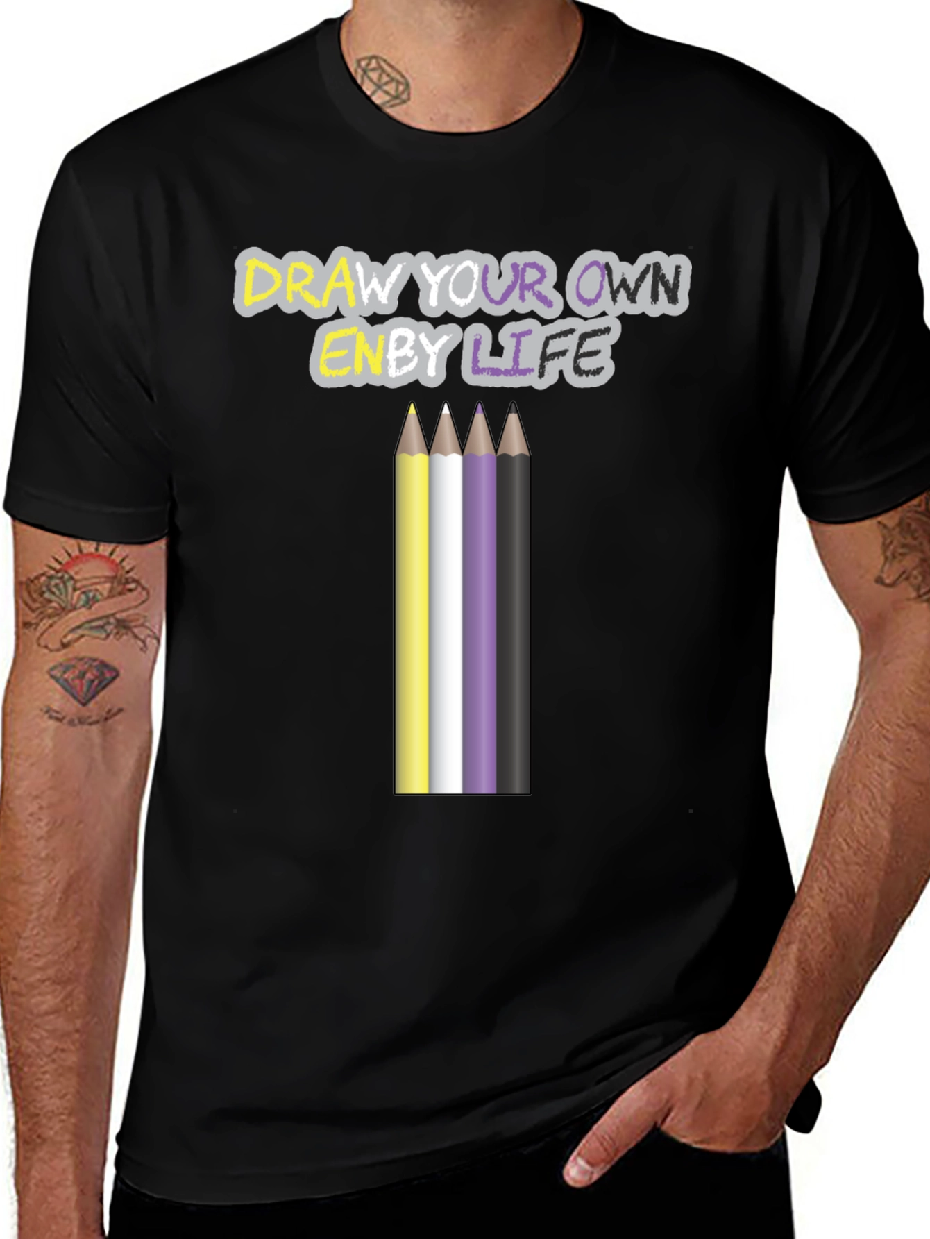 Variant 22 of Draw Your Own Enby Life T-Shirt