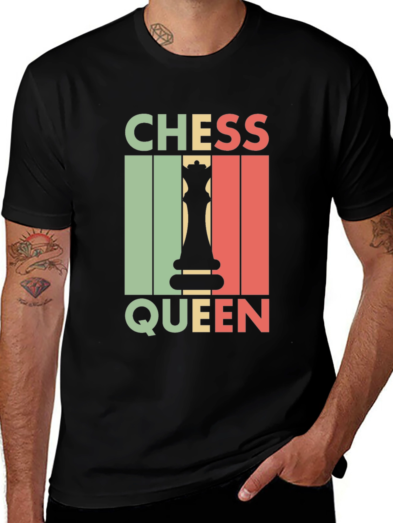 Variant 5 of Chess Queen Graphic Tee - Retro Style Unisex T-Shirt