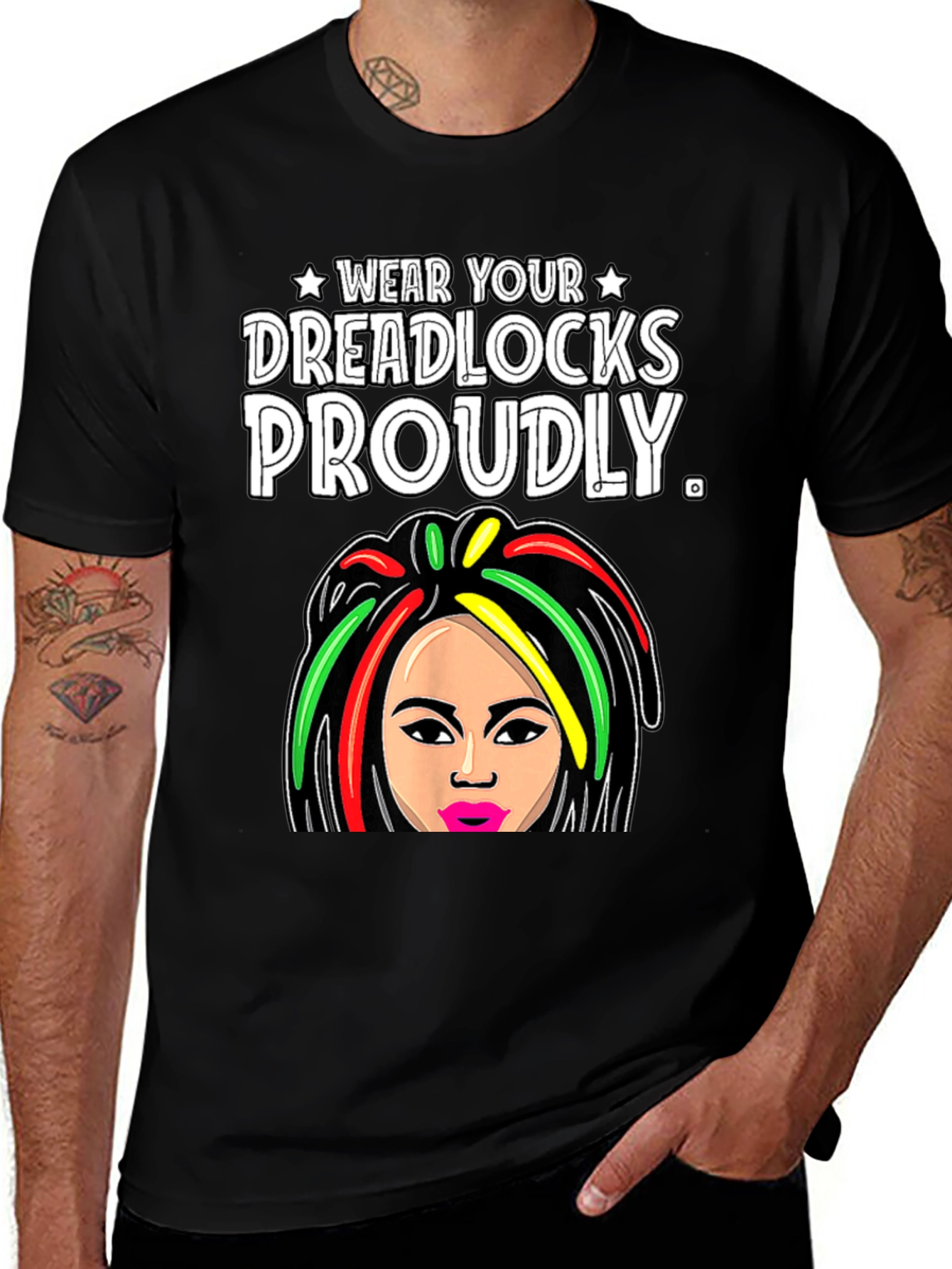 Variant 26 of Wear Your Dreadlocks Proudly T-Shirt