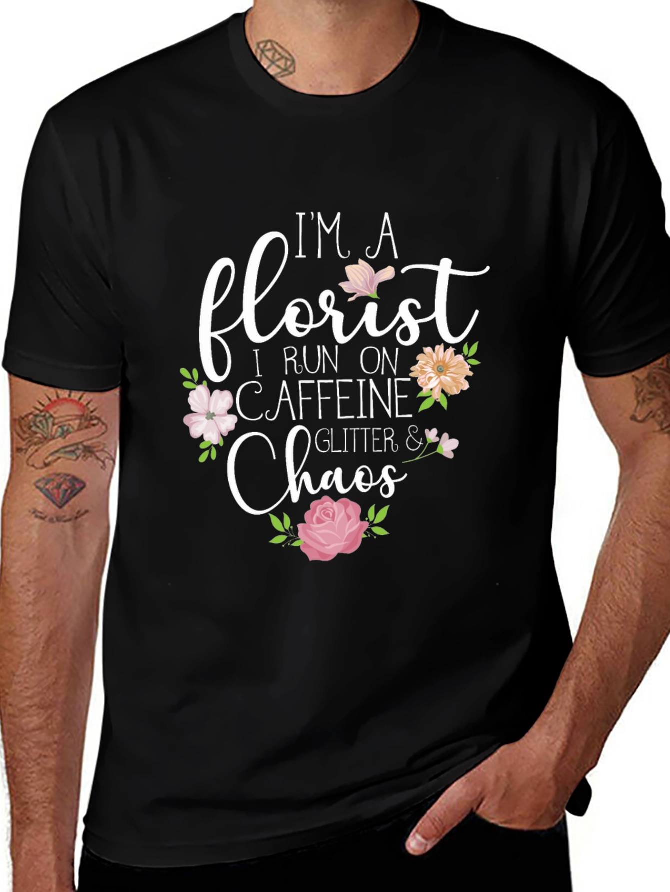Variant 15 of Florist T-Shirt: Caffeine & Chaos
