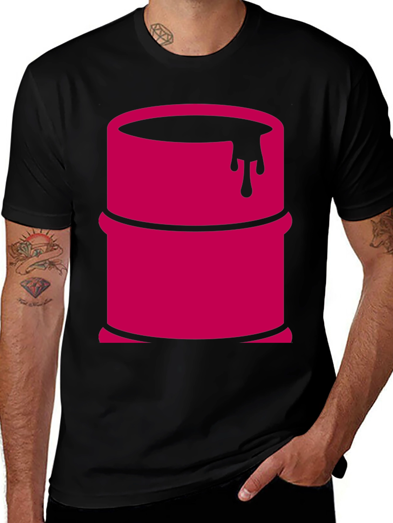 Variant 30 of Paint Barrel Graphic Tee - Bold, Stylish & Unique Design