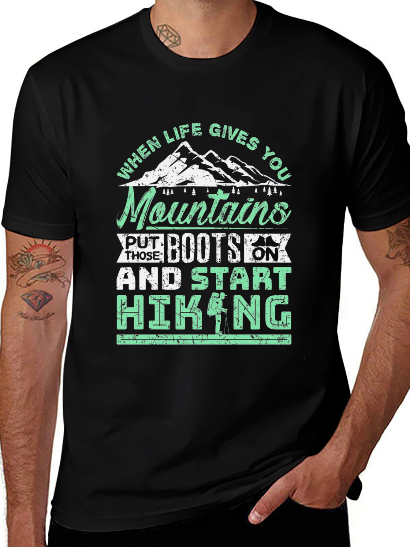 Variant 27 of Mountains Hiking T-Shirt: Life Adventure Tee