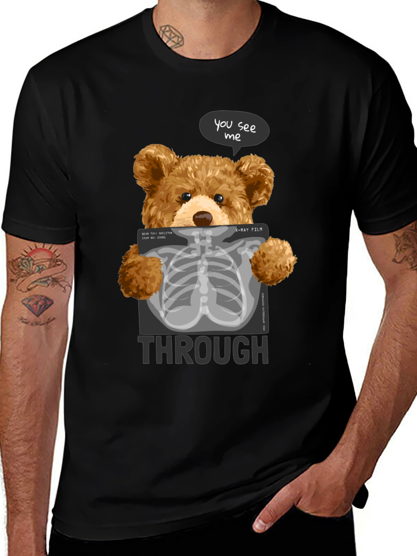 Variant 19 of See Through Me Bear T-Shirt
