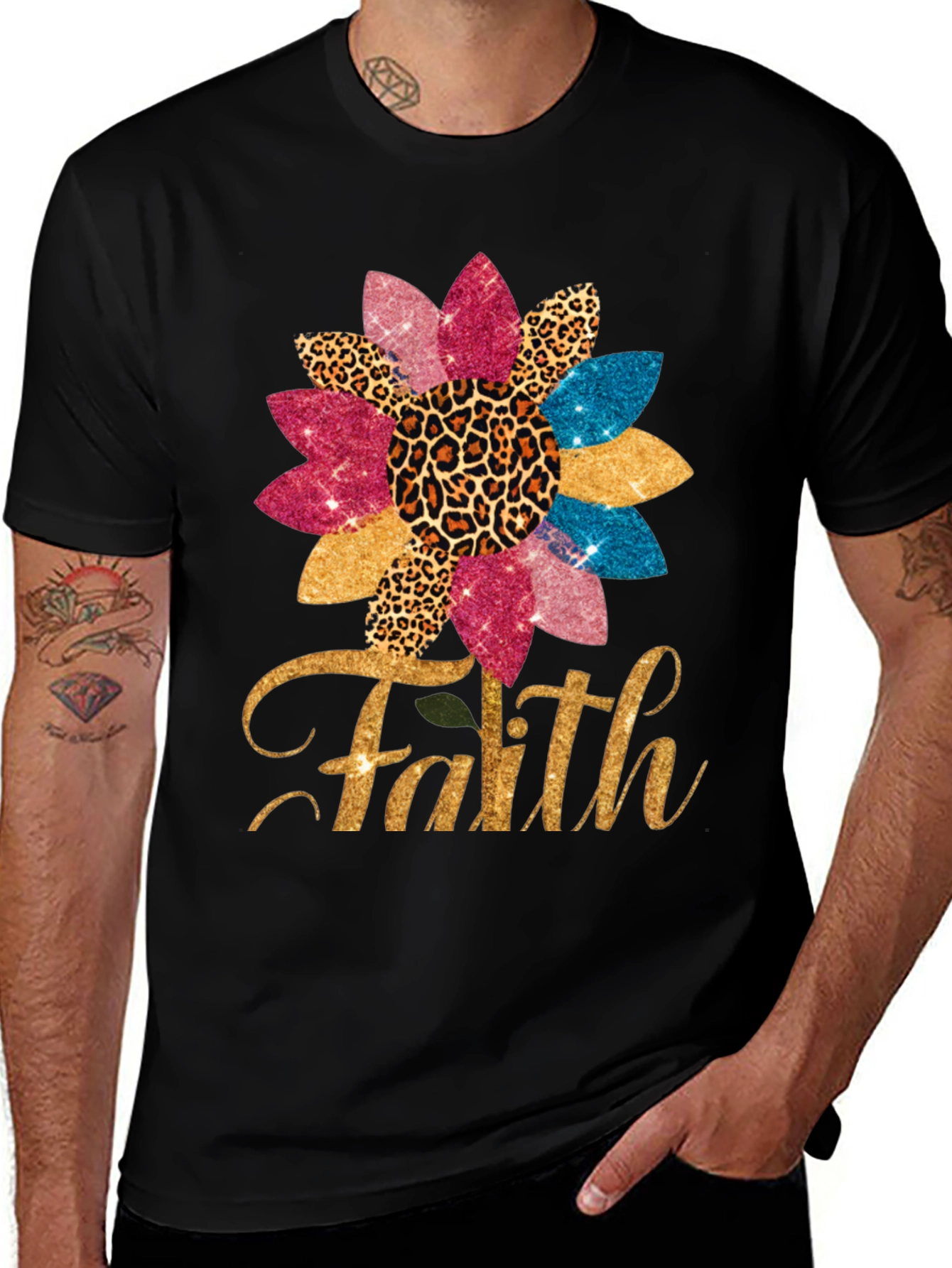 Faith Sunflower Graphic Tee - Trendy Casual Top