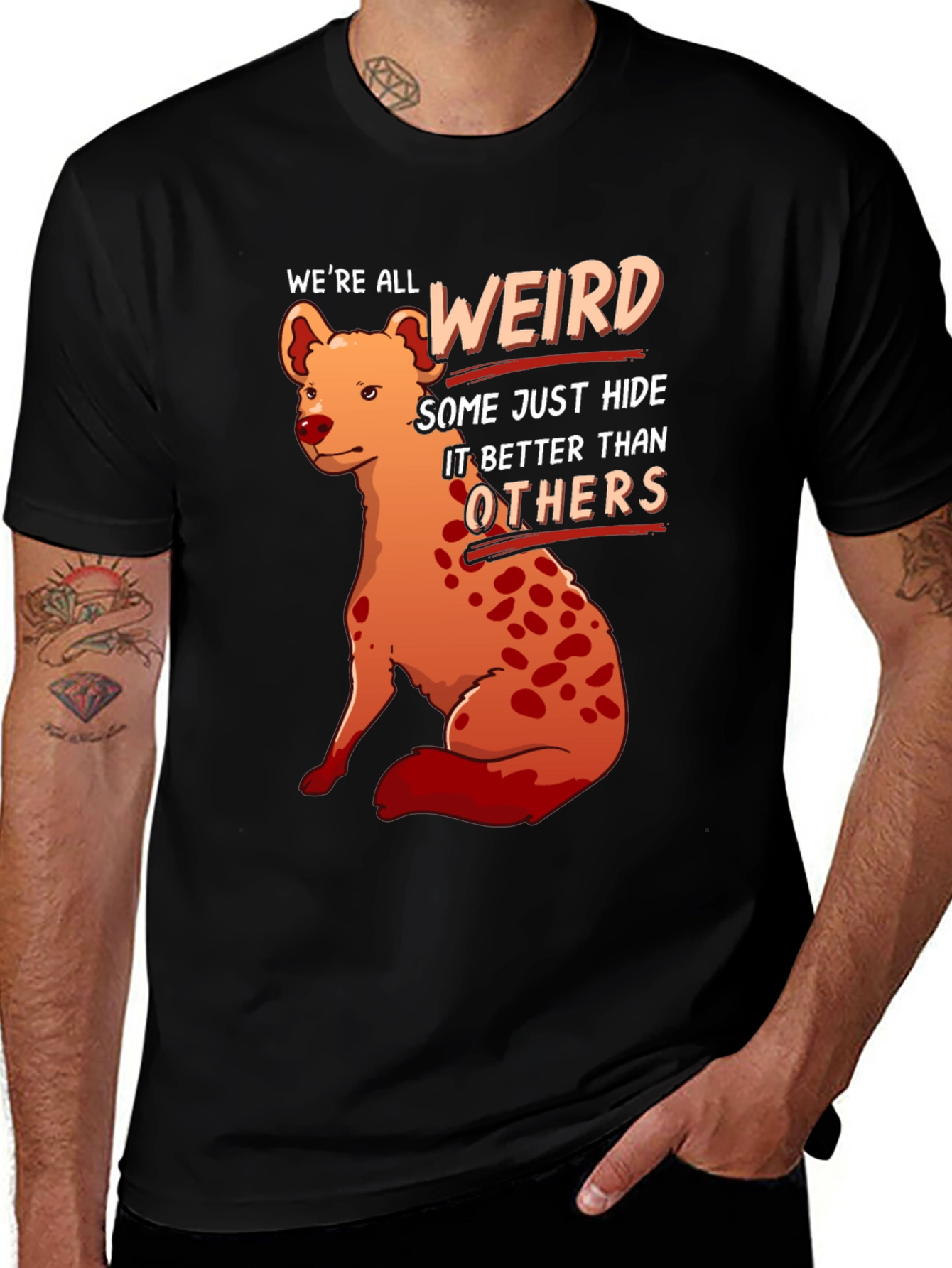 Variant 14 of We're All Weird Hyena Graphic Tee