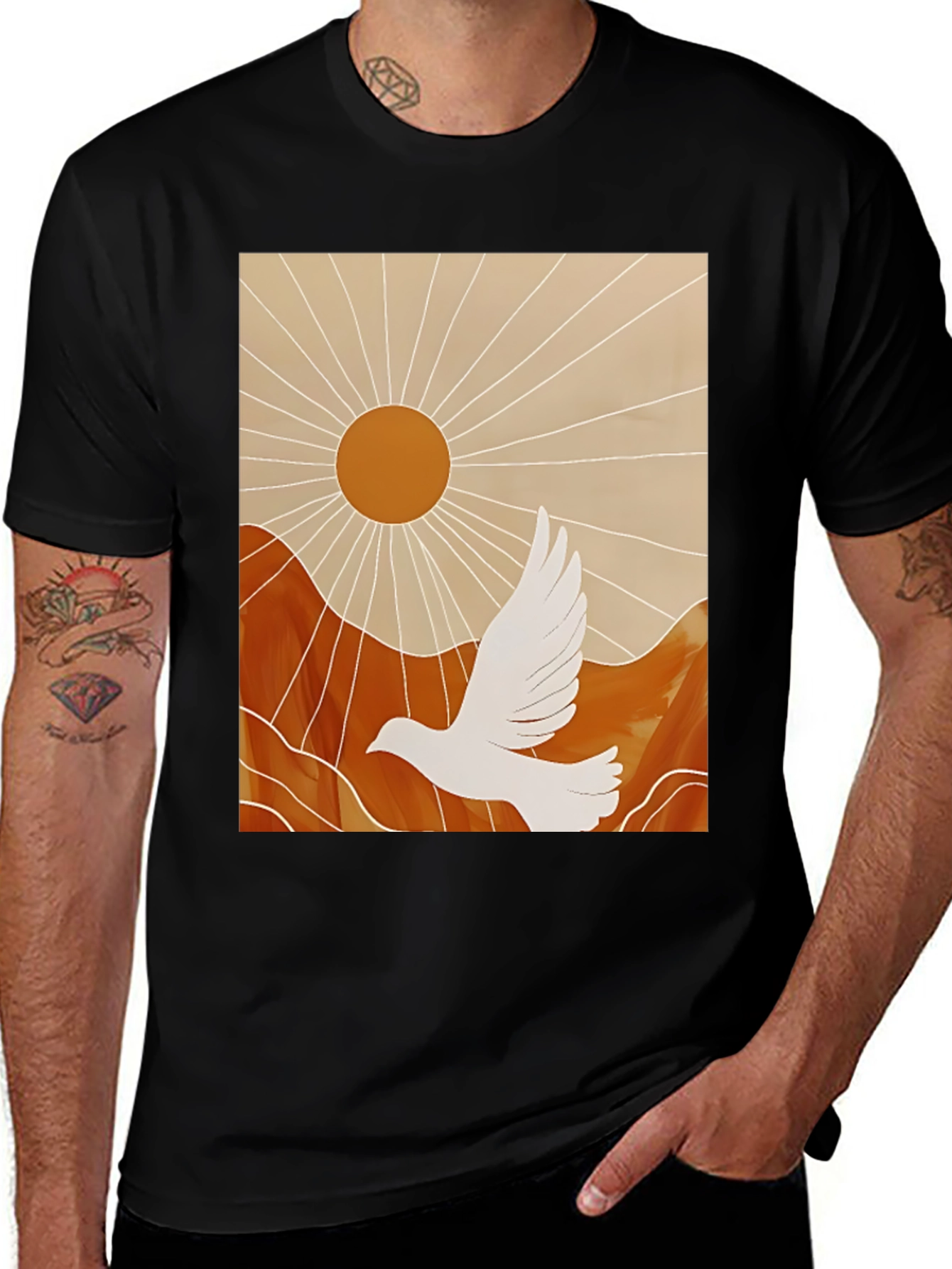 Variant 17 of Dove & Sun Graphic Tee