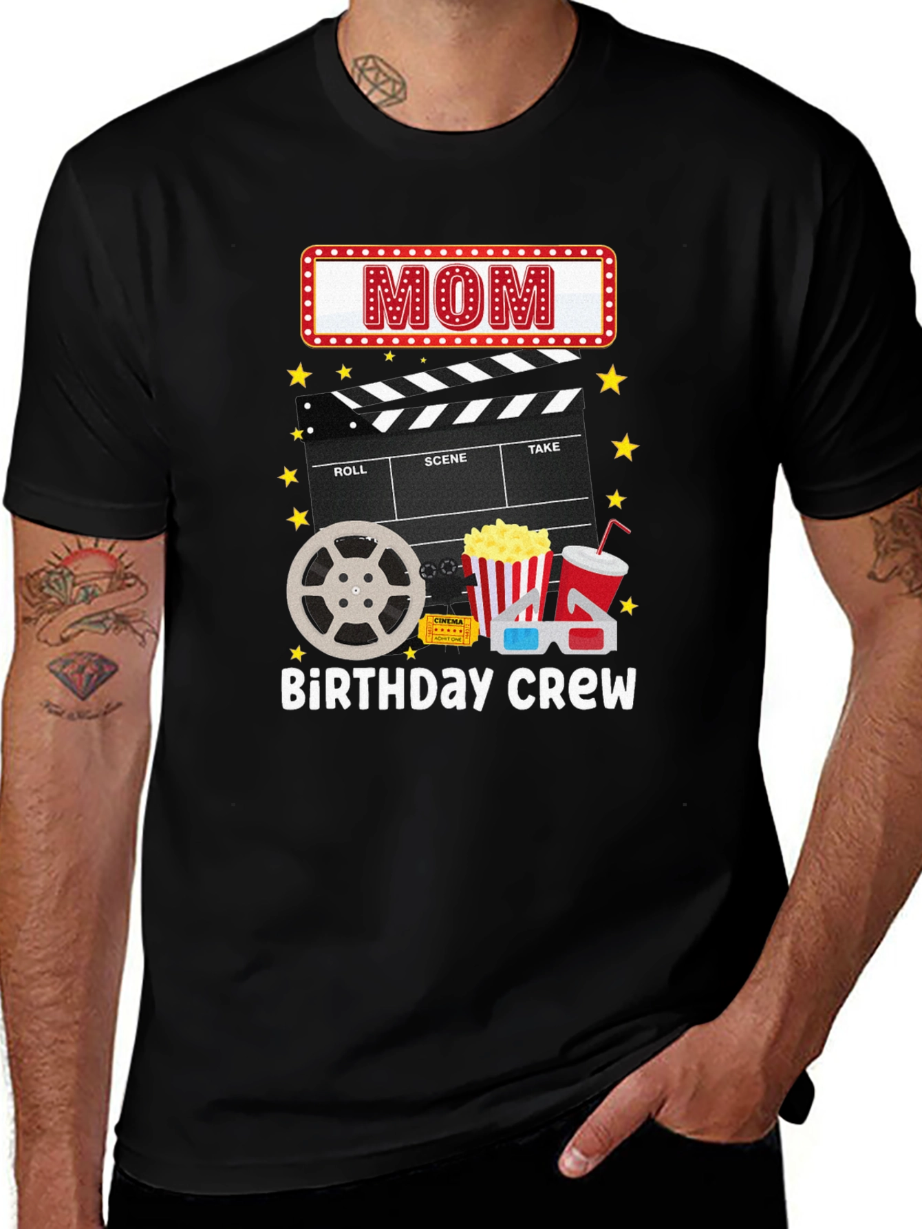 Variant 24 of Mom Birthday Crew Movie Night T-Shirt