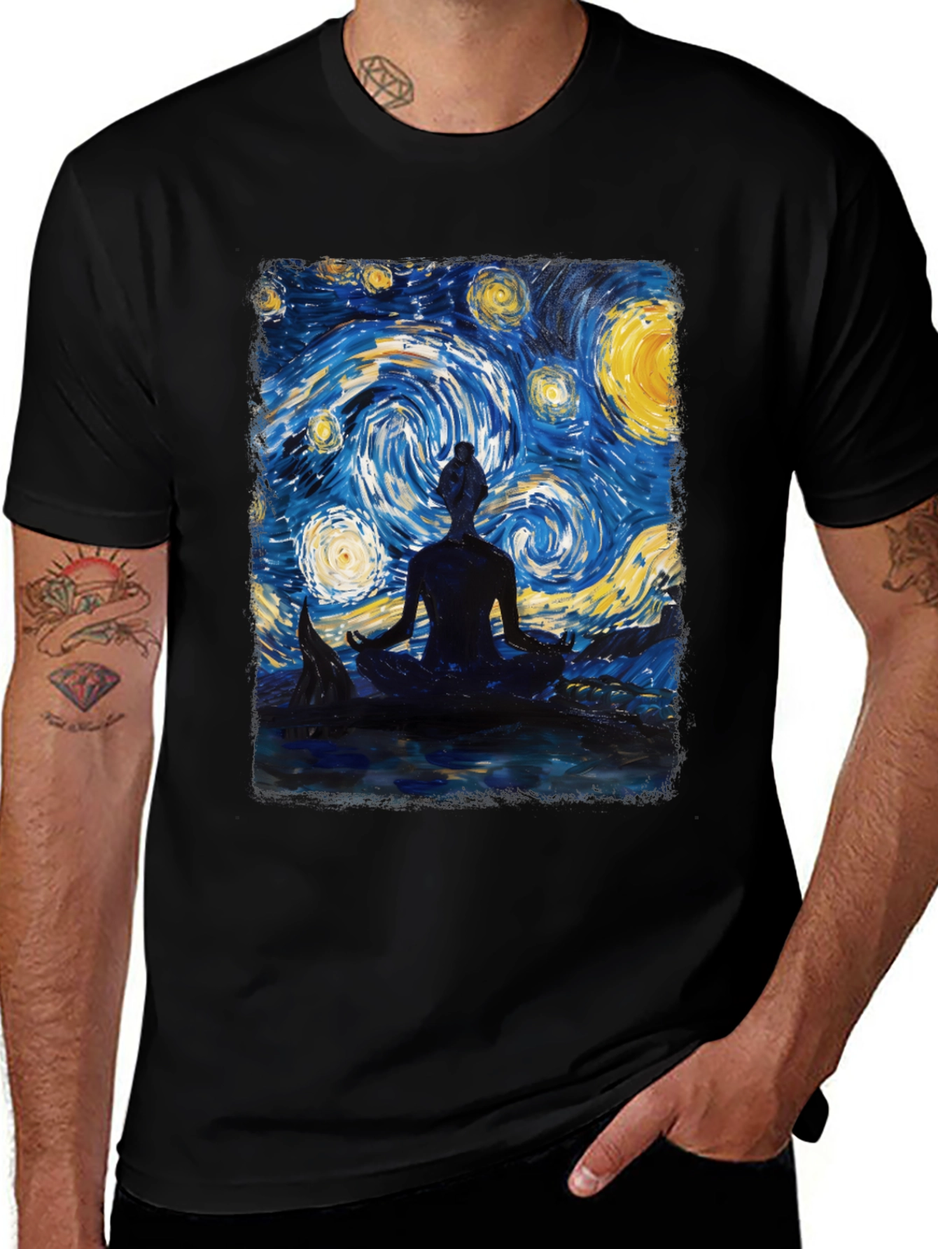 Variant 25 of Starry Night Meditation T-Shirt
