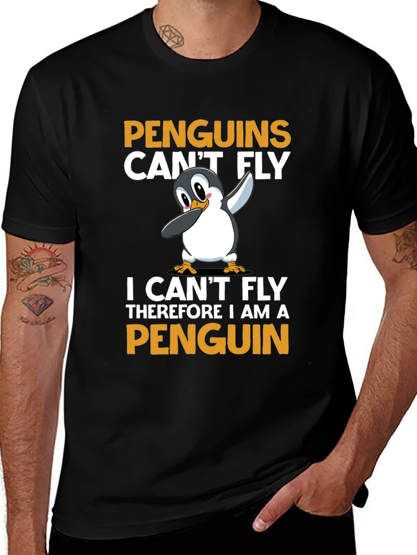 Variant 28 of Penguins Can't Fly T-Shirt