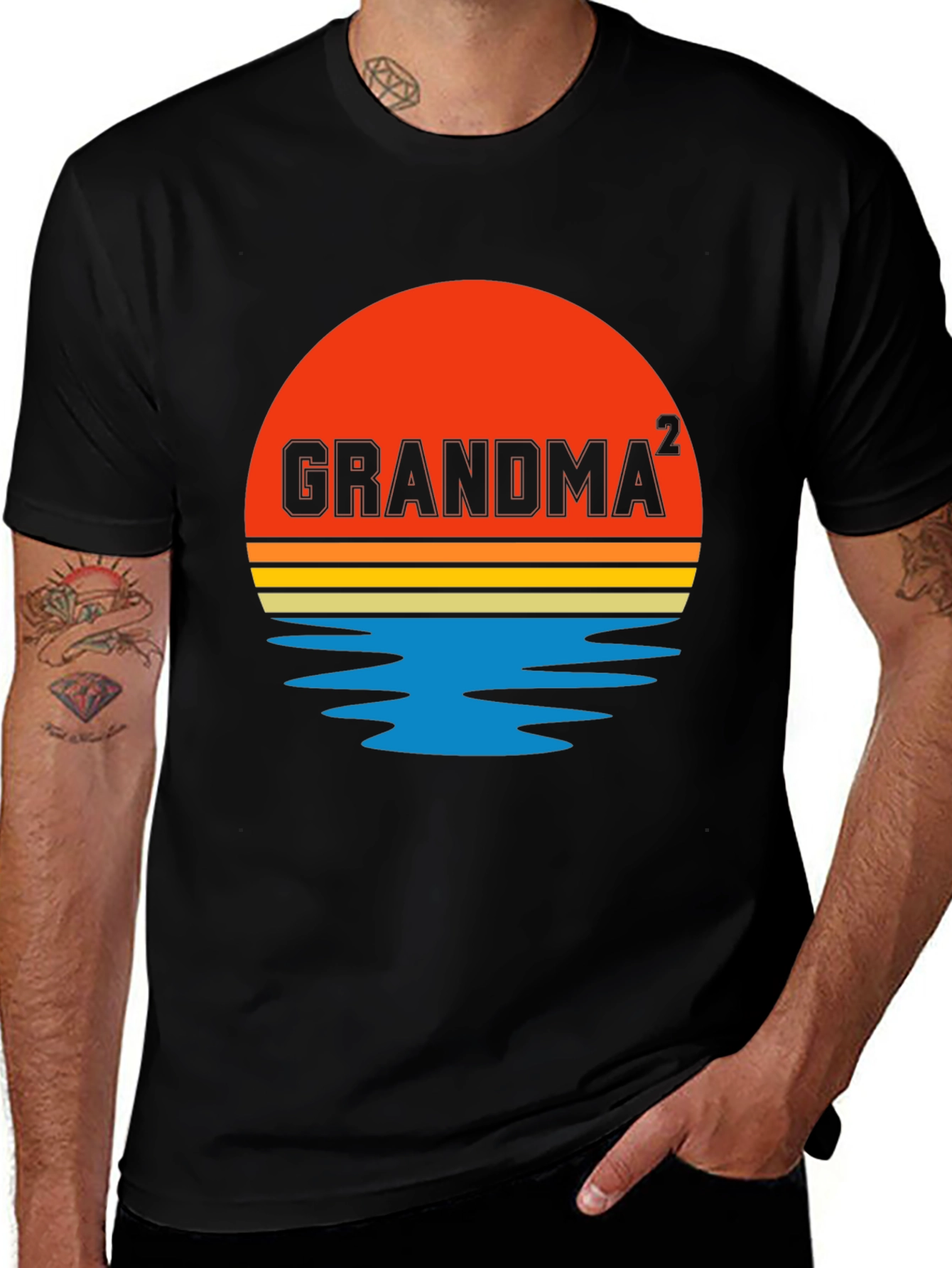 Variant 19 of Grandma Squared Sunset Graphic T-Shirt