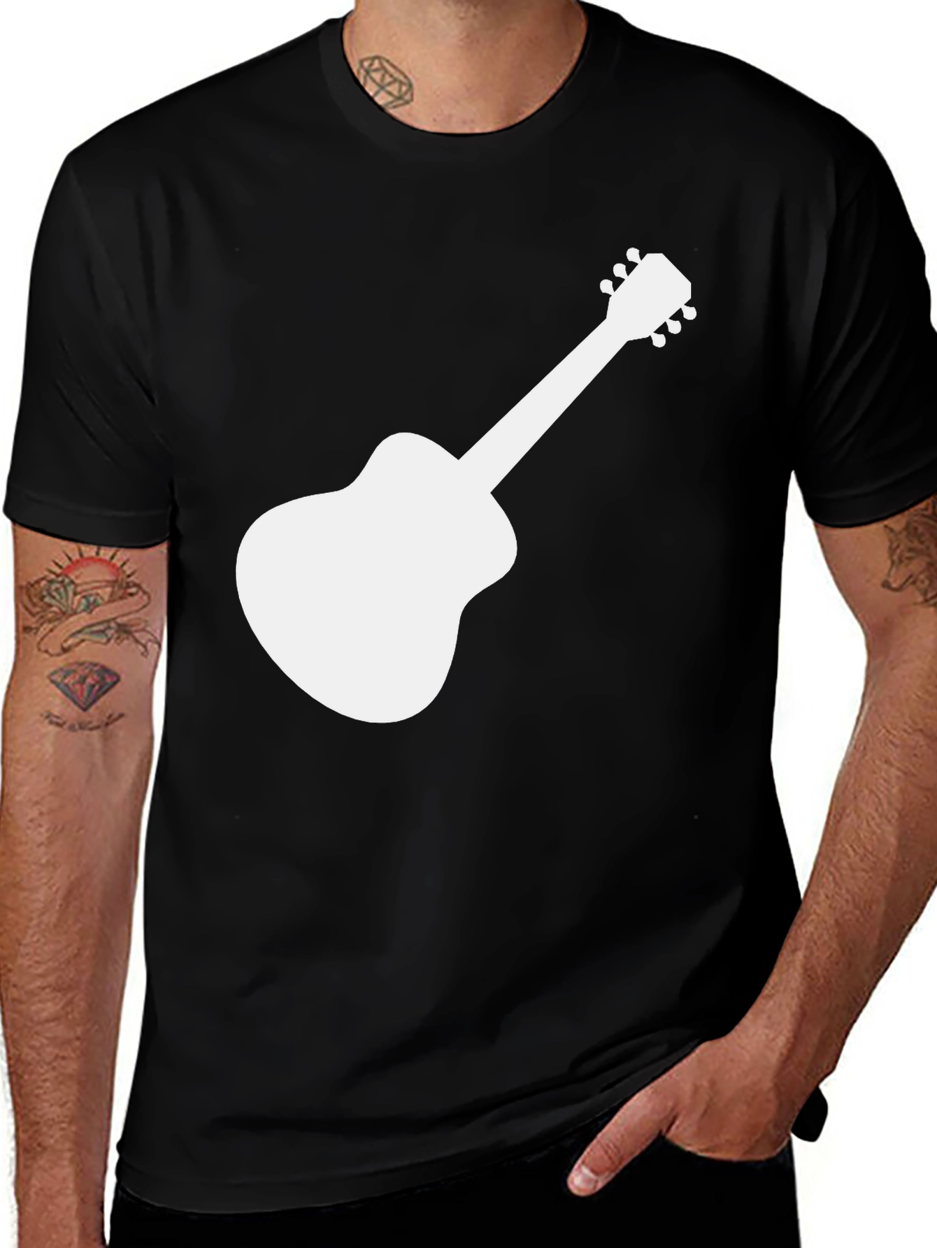 Variant 17 of Guitar Graphic Tee - Classic Comfort