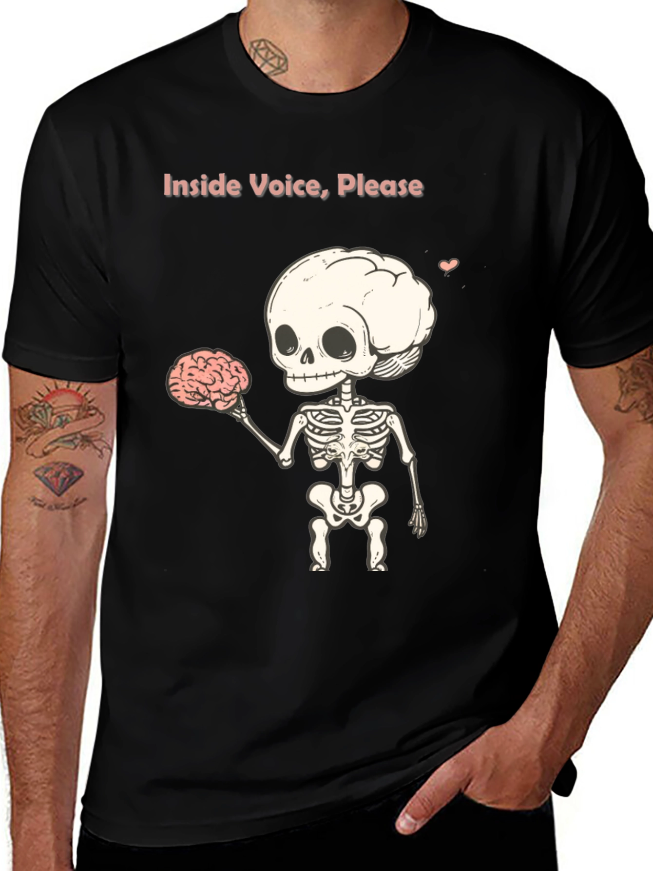 Variant 28 of Inside Voice, Please - Skeleton Graphic T-Shirt