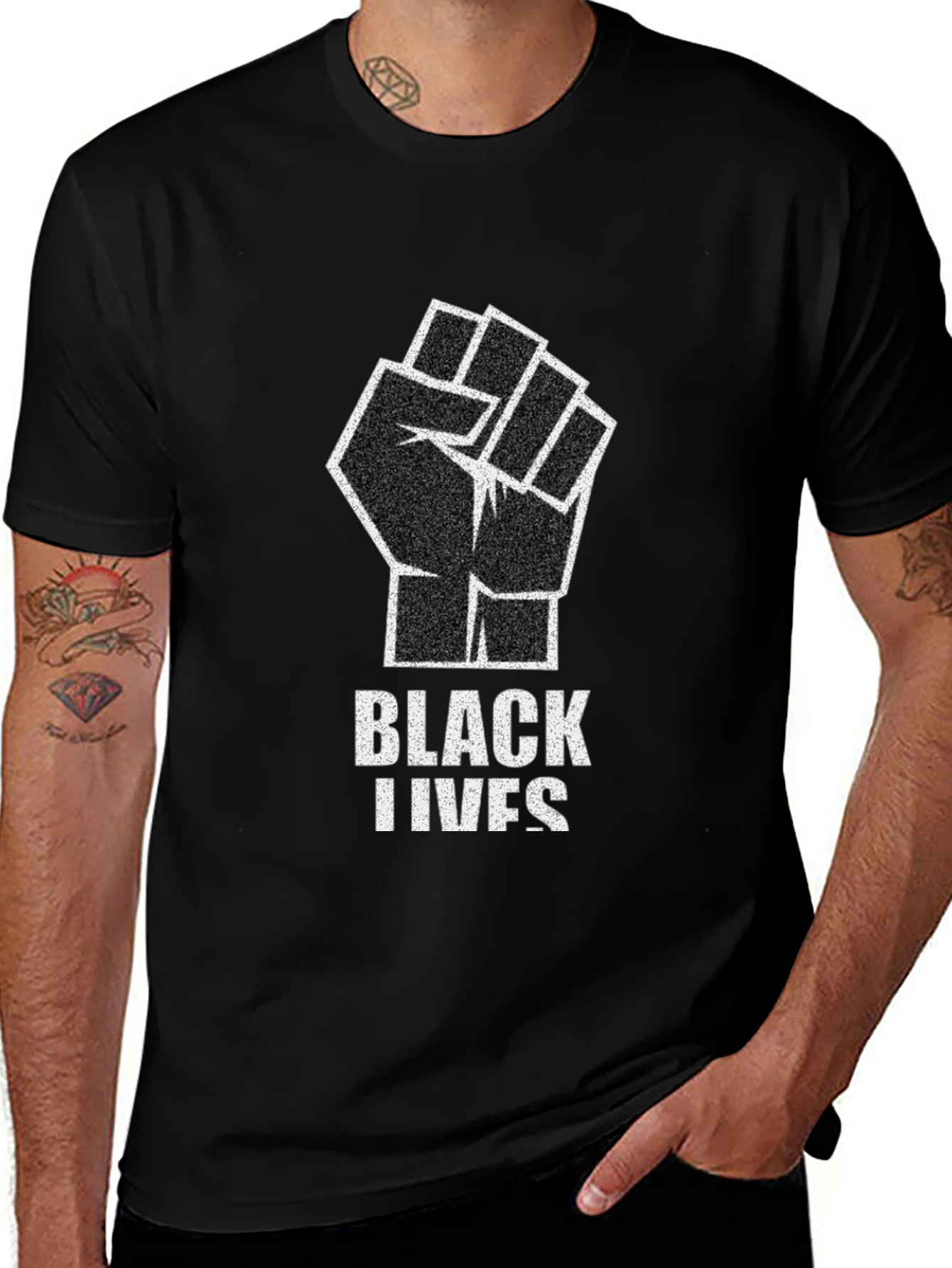 Variant 9 of Black Lives Fist Graphic Tee - Activism Support Shirt
