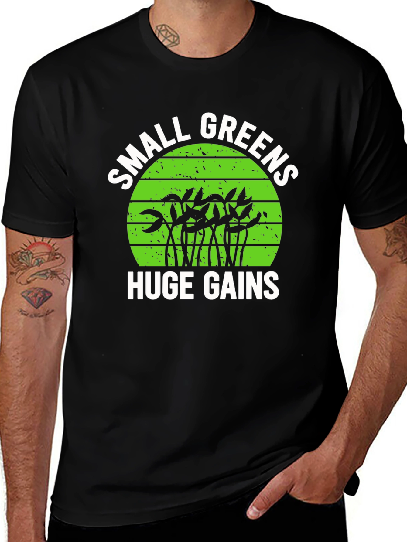 Variant 27 of Small Greens Huge Gains Graphic T-Shirt
