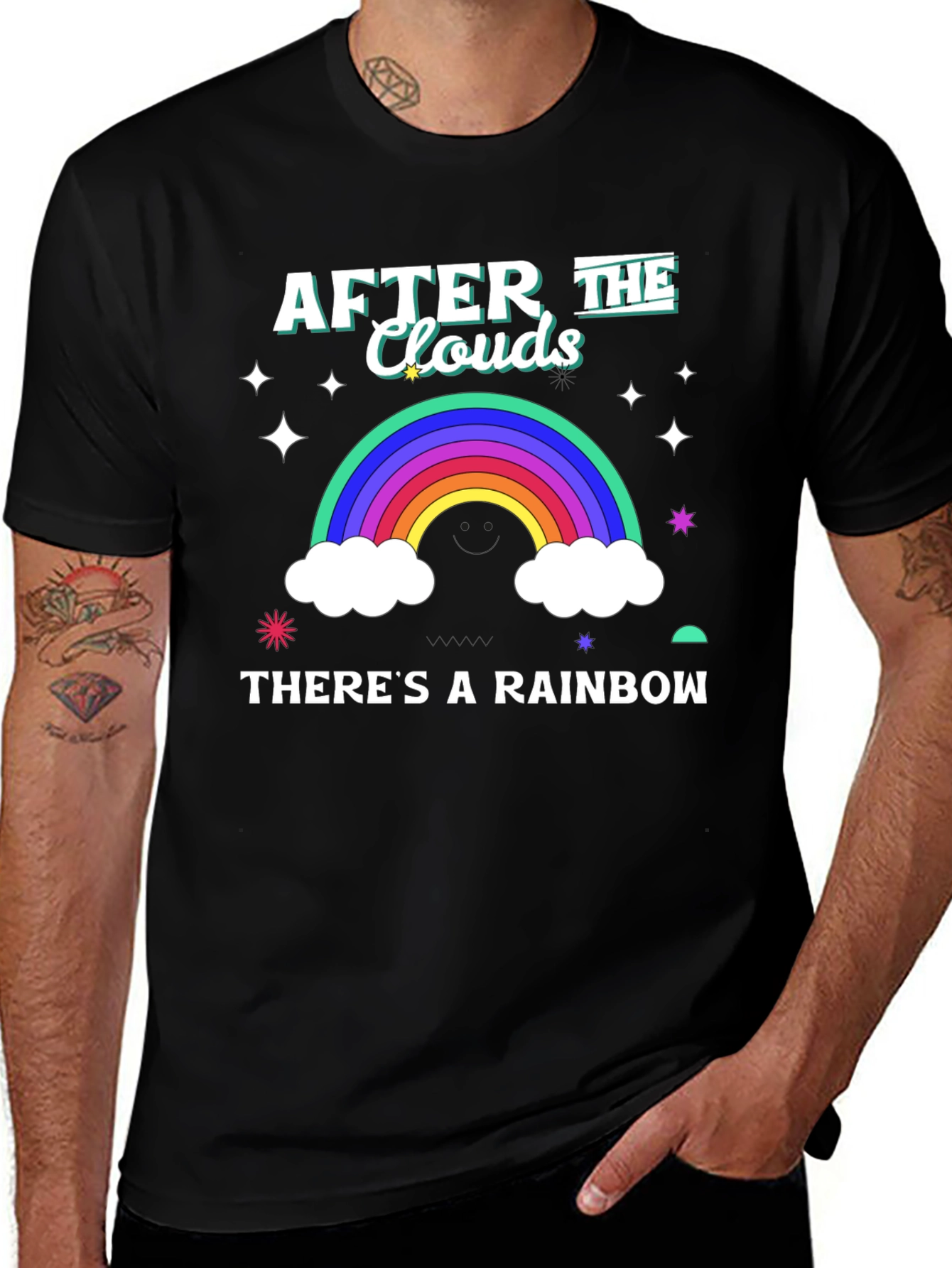 Variant 6 of After the Clouds Rainbow Graphic T-Shirt