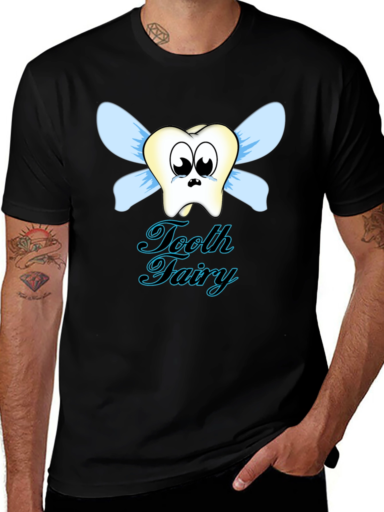 Variant 15 of Tooth Fairy Graphic Tee - Whimsical Cartoon Dental T-Shirt