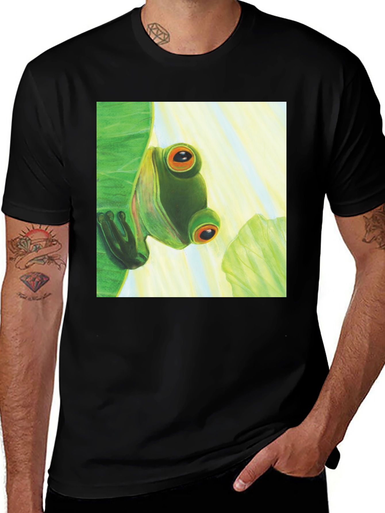 Variant 22 of Frog Graphic Tee - Cool Amphibian Design