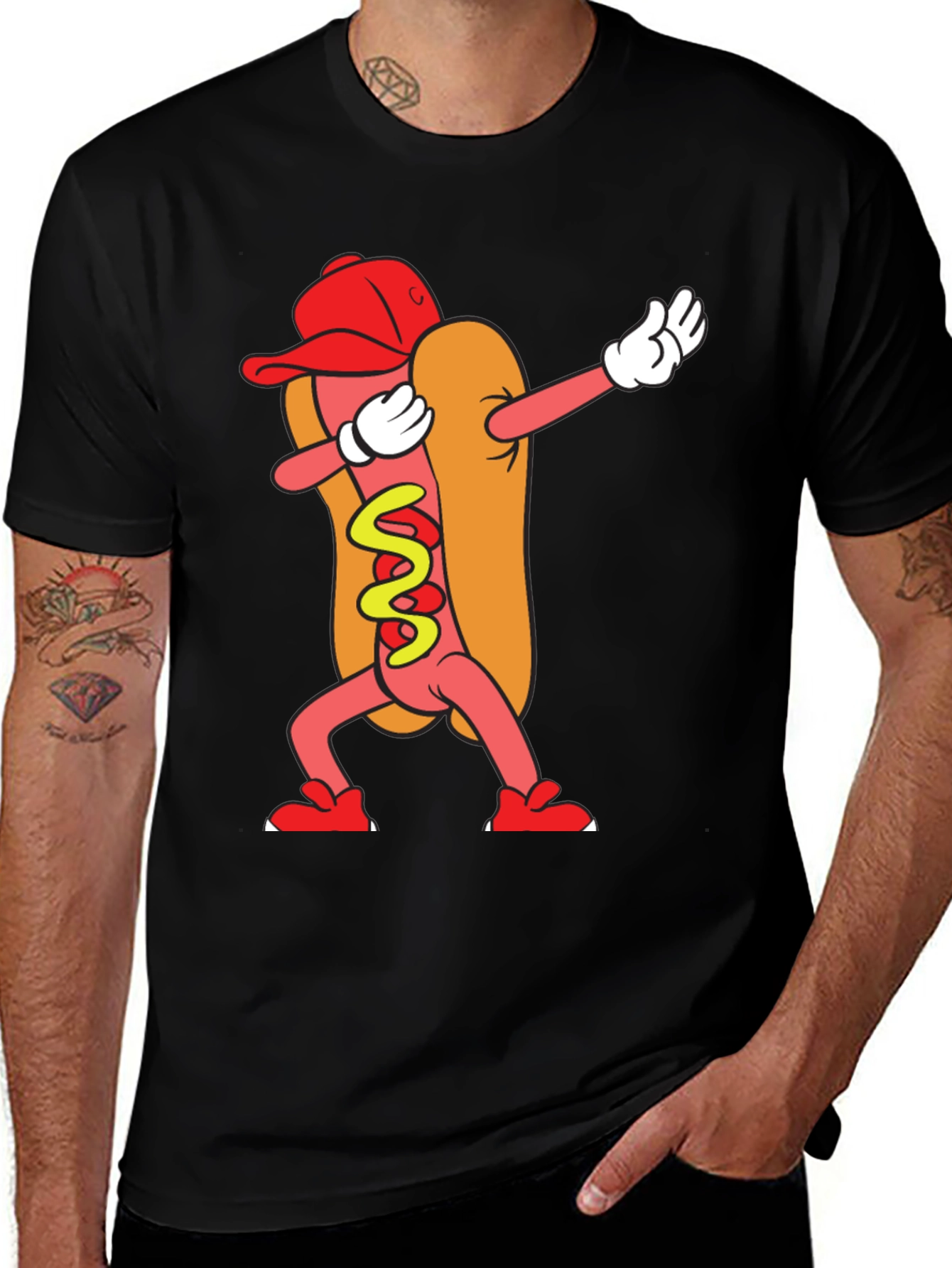 Variant 29 of Dabbing Hot Dog Graphic Tee